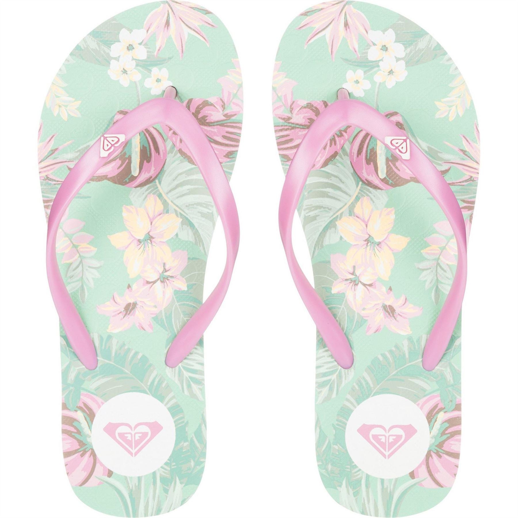 Roxy By The Sea Floral Flat Heel Flip Flops