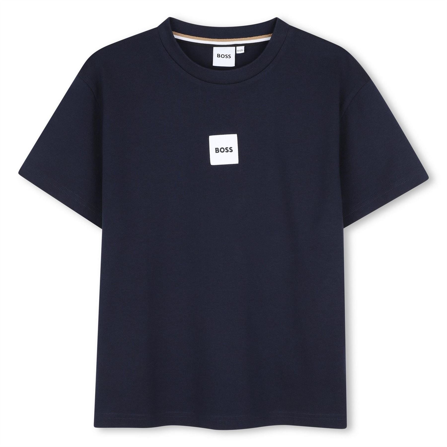 Boss Small Logo Cotton Short Sleeve Crew Neck T-Shirt