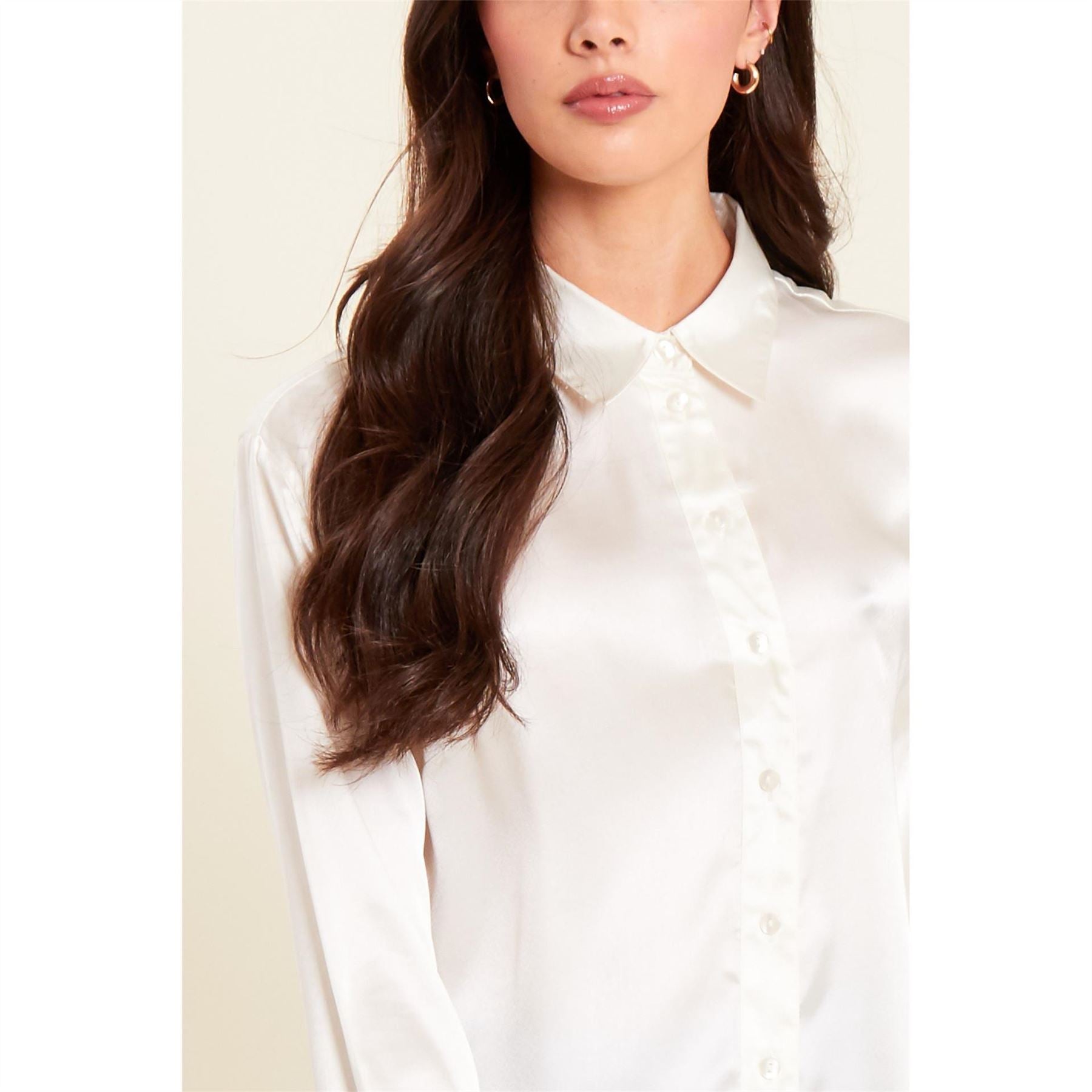 Be You Satin Long Sleeve Regular Fit Shirt