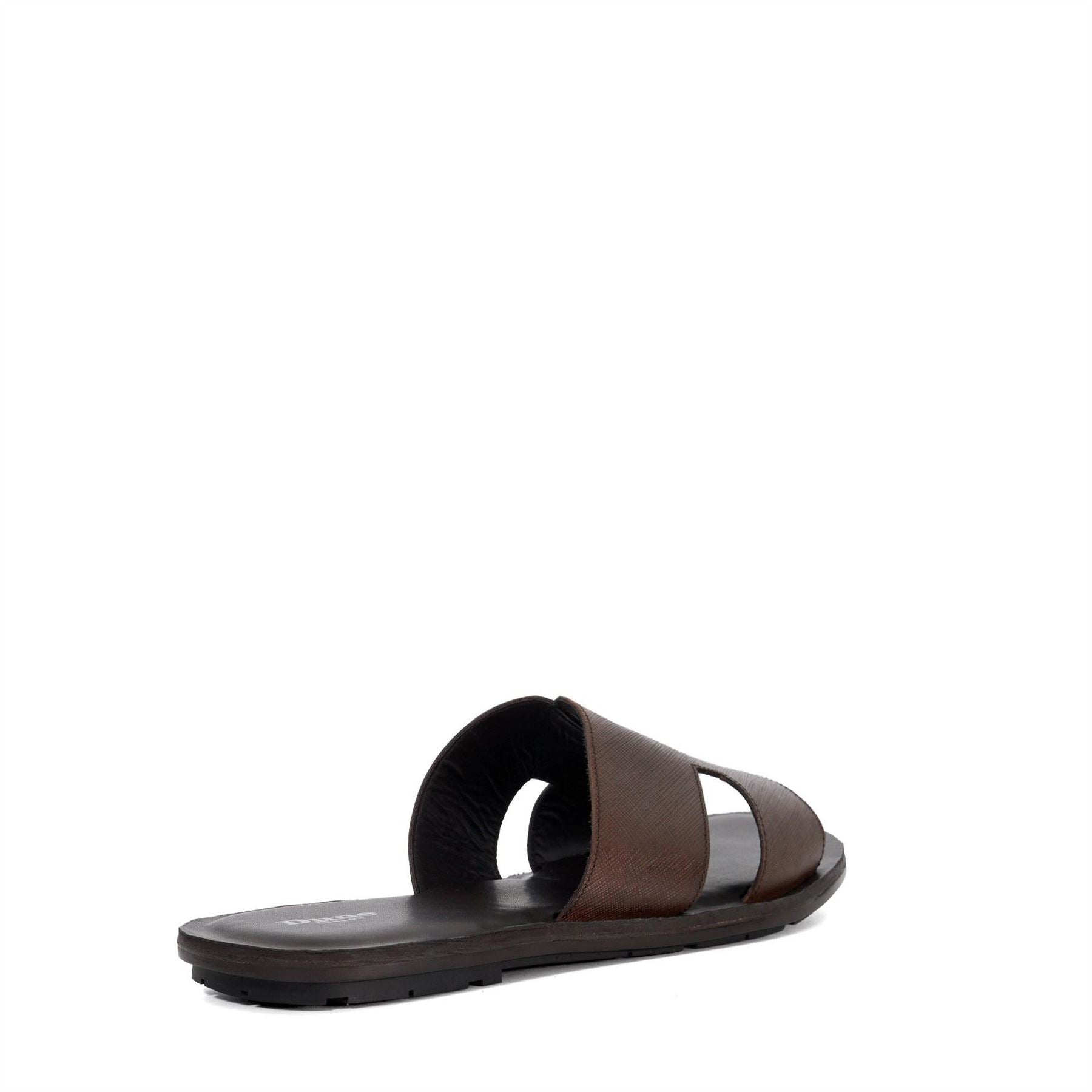 Dune London Leather Open Toe Flat Heel Slides