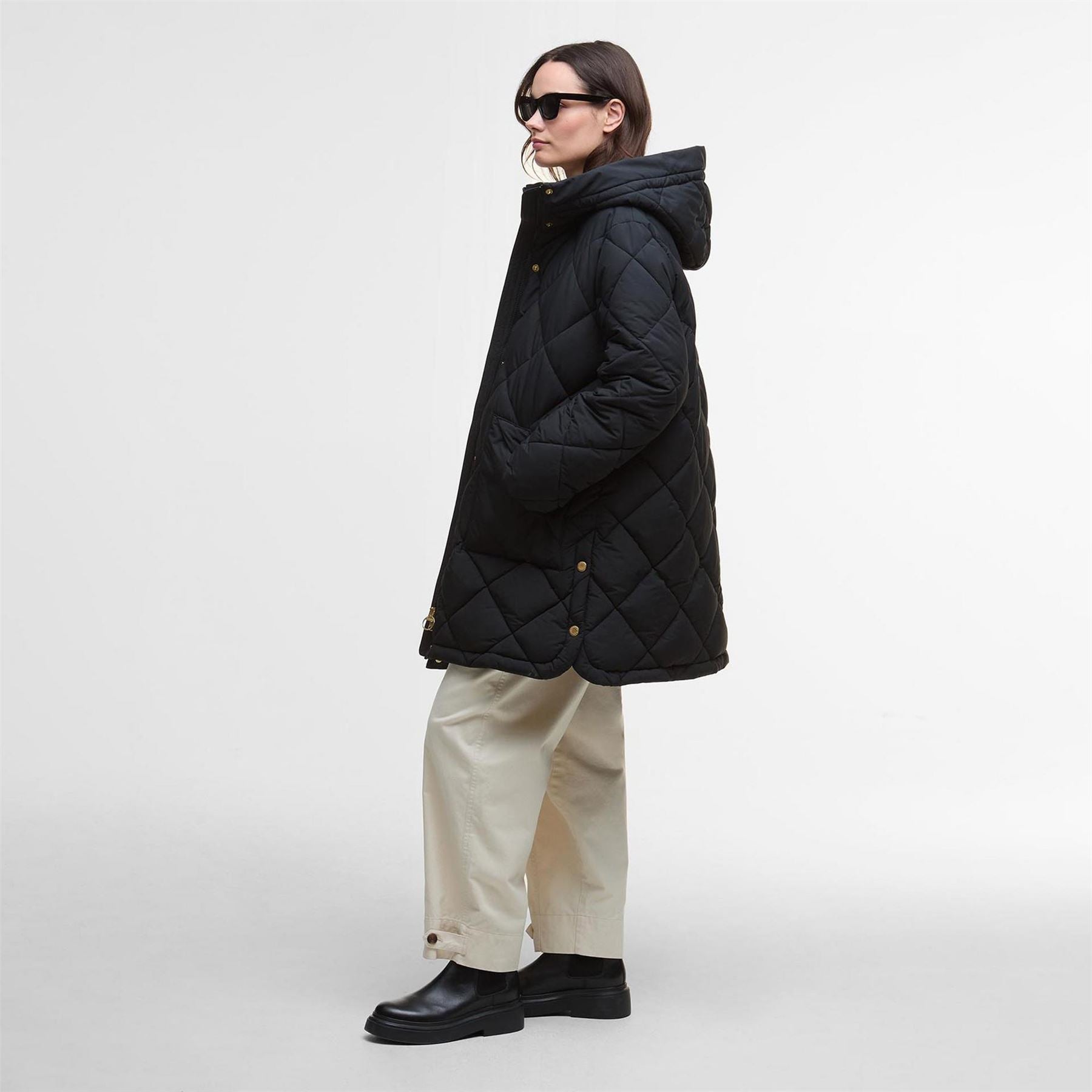 Barbour Kailyn Hooded Long Sleeve Medium Puffer Jacket