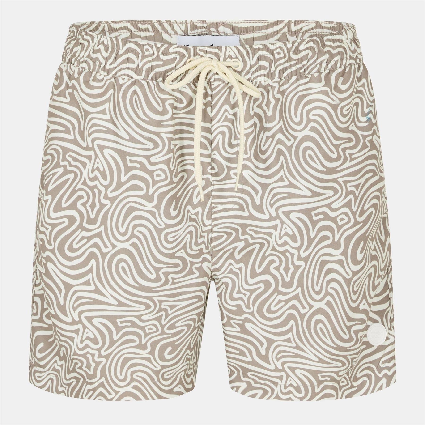 Threadbare Swm Contour Abstract Patterned Swim Short