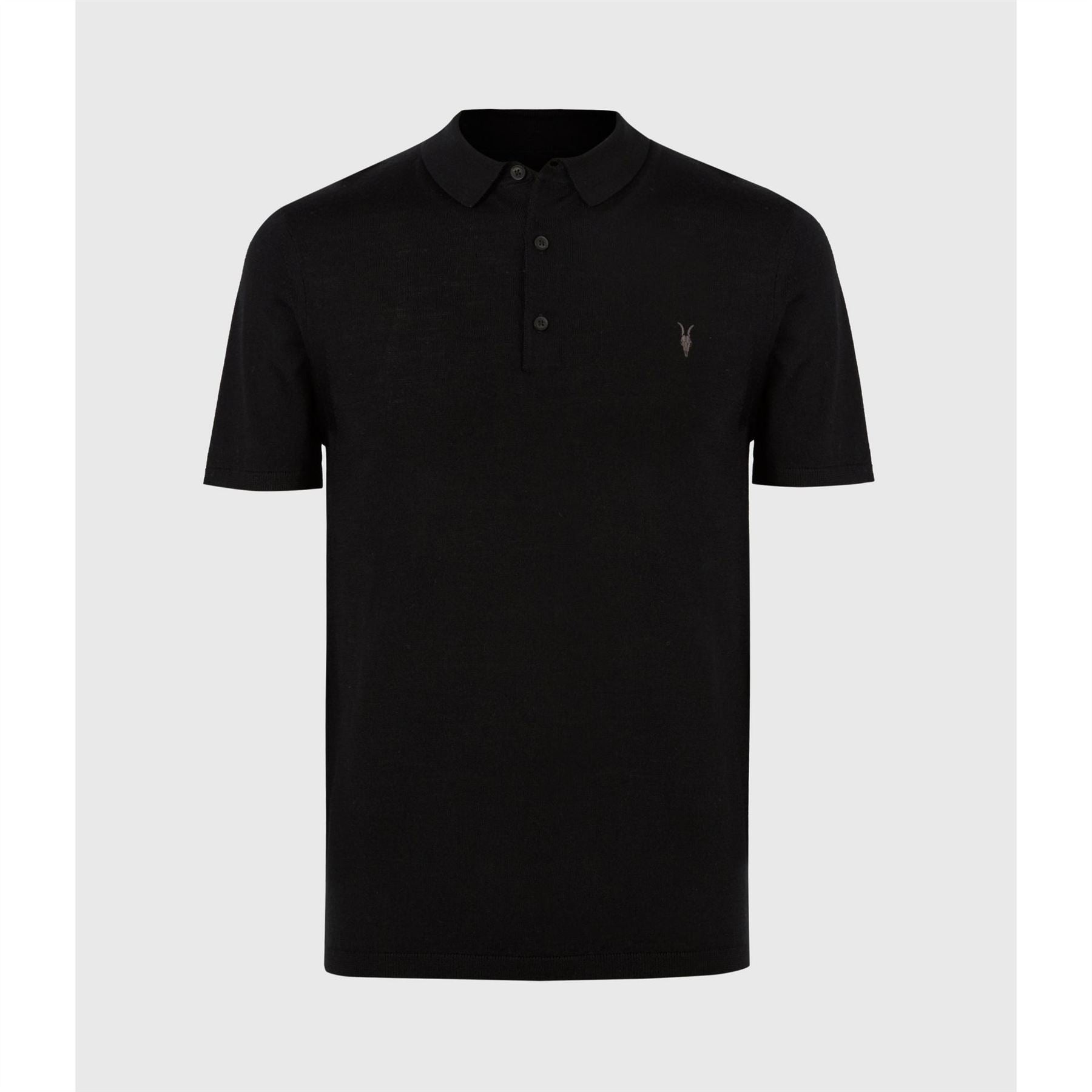AllSaints Merino Short Sleeve Polo