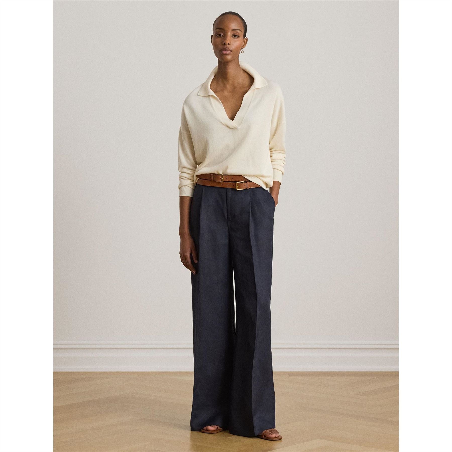 Lauren by Ralph Lauren Knitted Long Sleeve Polo Shirt