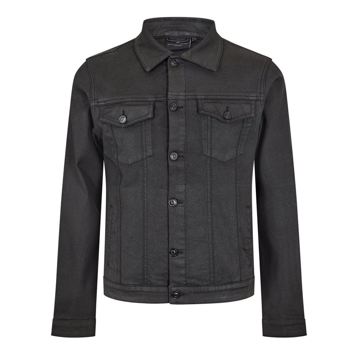 Criminal Damage Mens Coated Denim Jacket