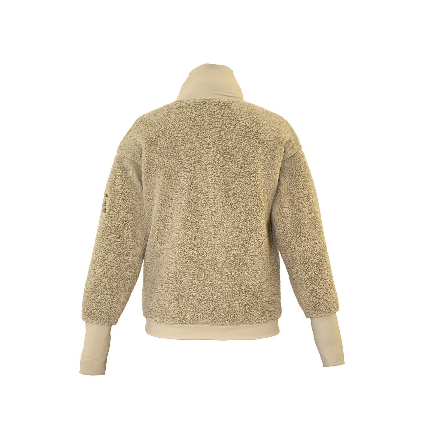 Requisite Essential Sherpa Wind Resistant Teddy Fleece Long Sleeve Oversized Fit Equestrian Jacket