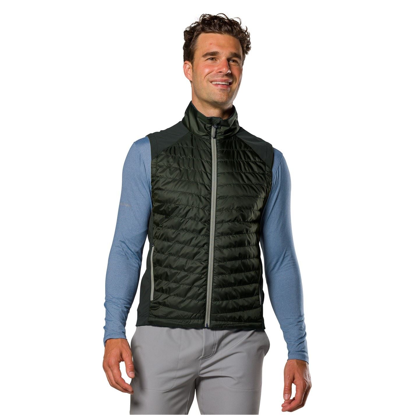 Nathan Solid Patterned Zipped Pocket Performance Vest