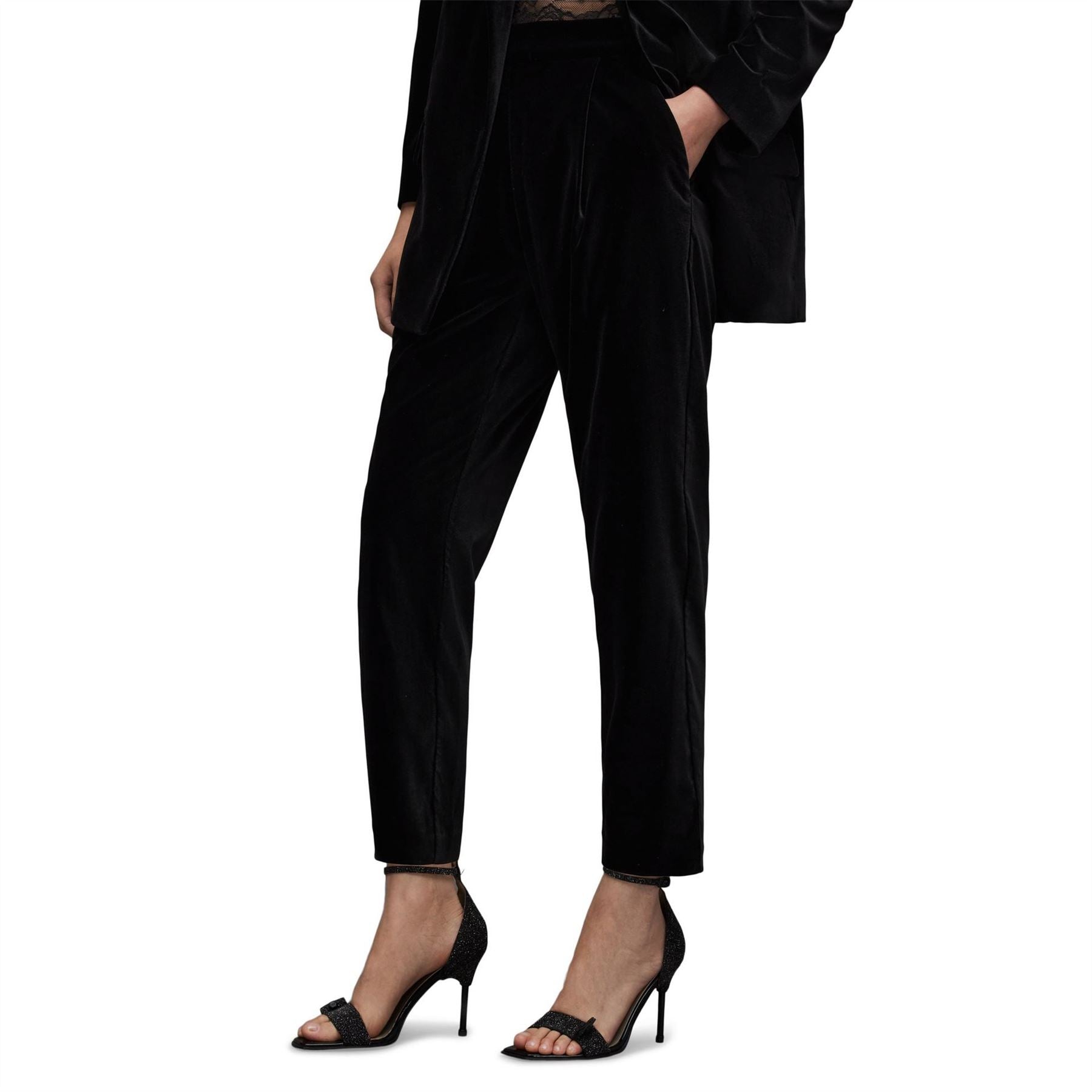 AllSaints Aleida Velvet Tailored Trouser
