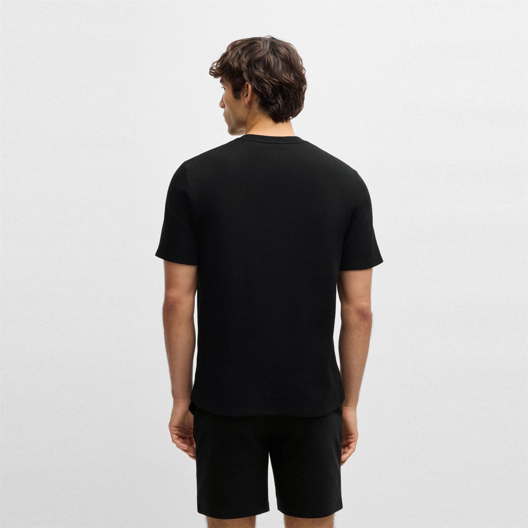 Boss BOSS Bodywear Waffle T Shirt with Structured Design