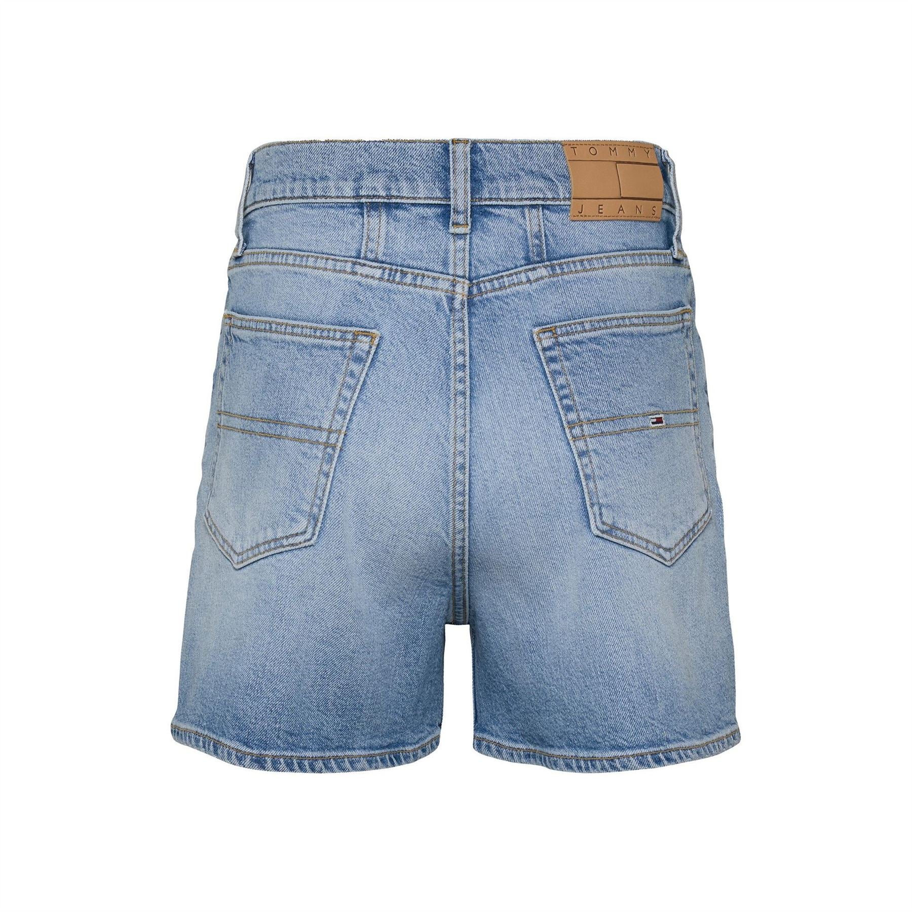 Tommy Jeans Denim Bermuda Shorts with Frayed Hem