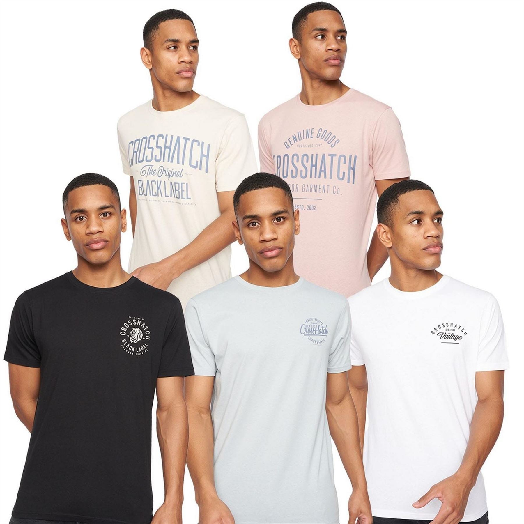Crosshatch Pack Of Fremal T-Shirts