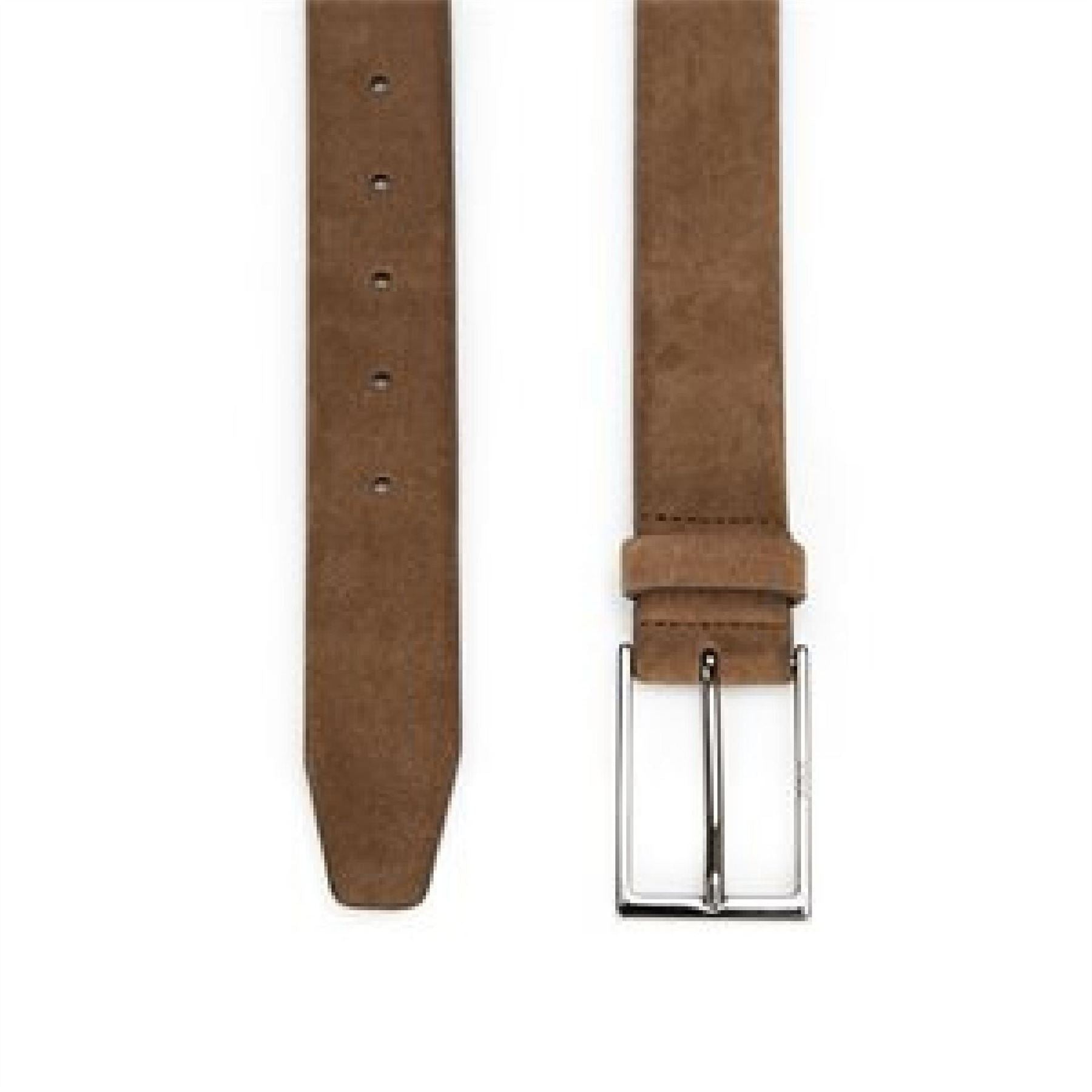 Boss Leather Pin Buckle Belt with Metal Logo