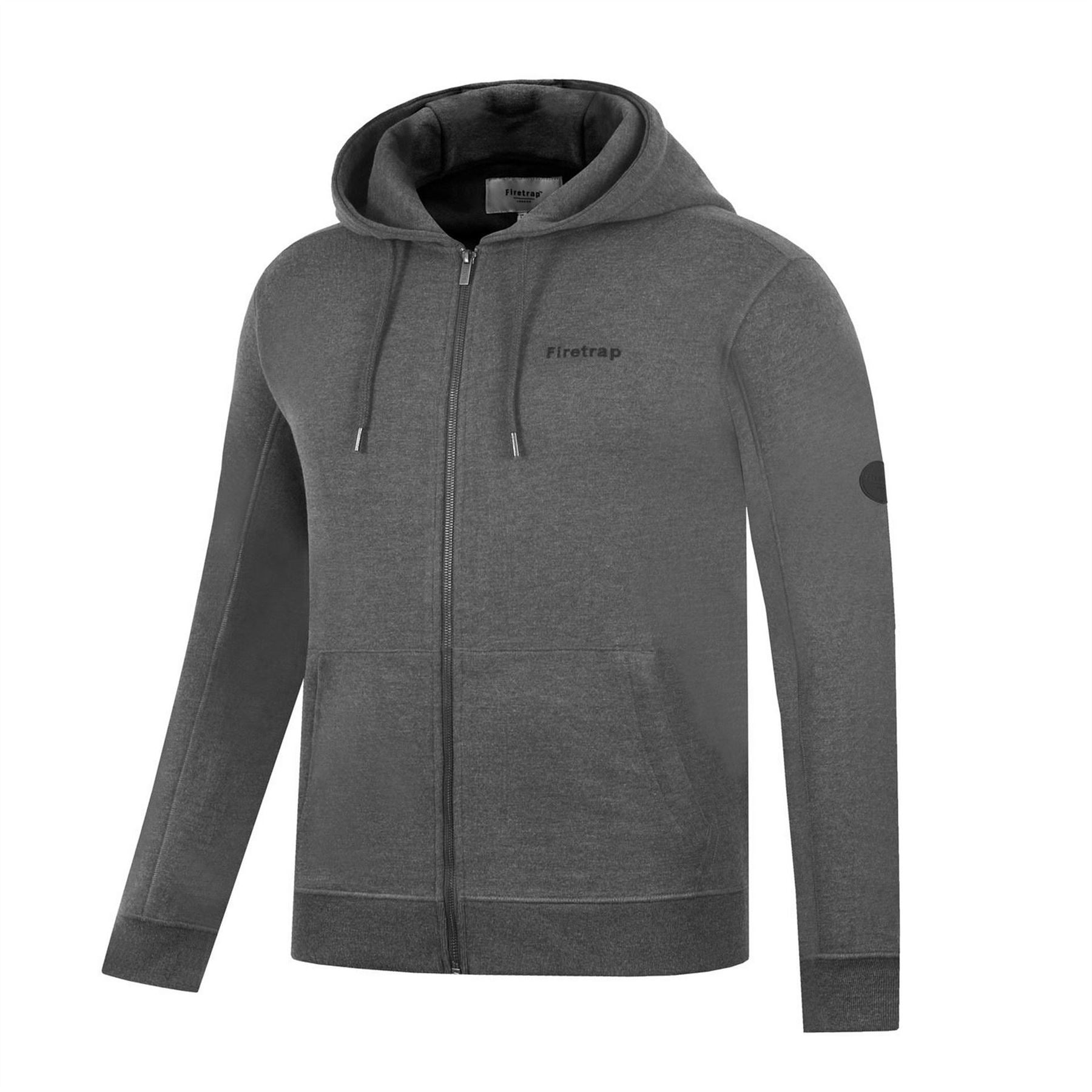 Firetrap Mens Brunel Full Zip Fleece Hoodie