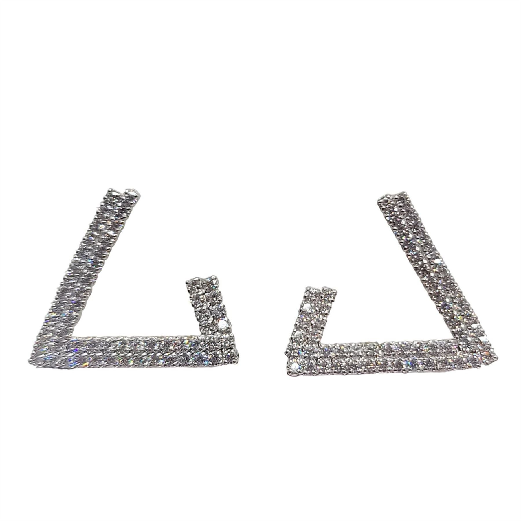 Mason Knight Yager Gold Plate Hook Shape Stone Stud