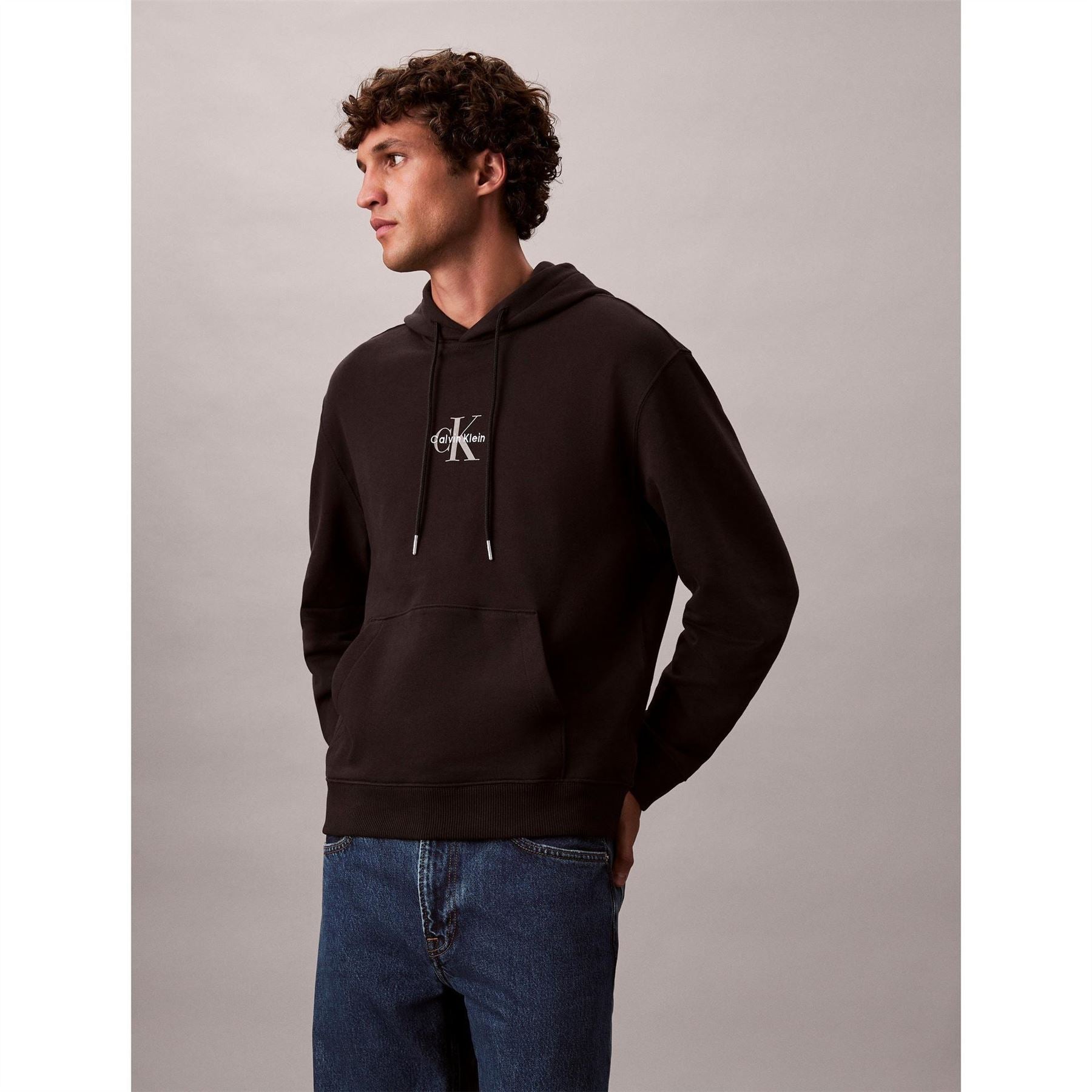 Calvin Klein Jeans Monogram Hooded Neck Long Sleeve Sweatshirt