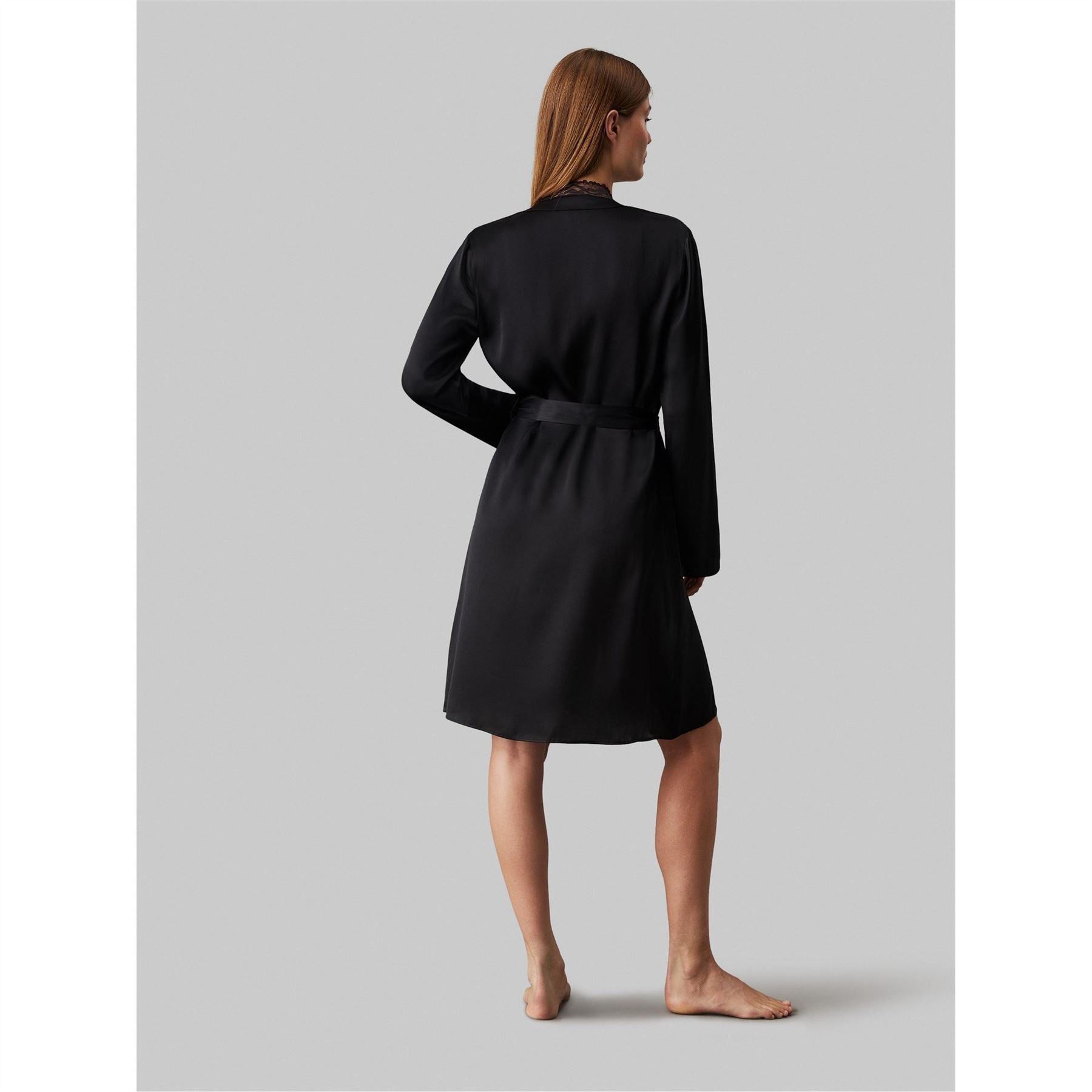 Calvin Klein V-Neck Long Sleeve Dressing Gown