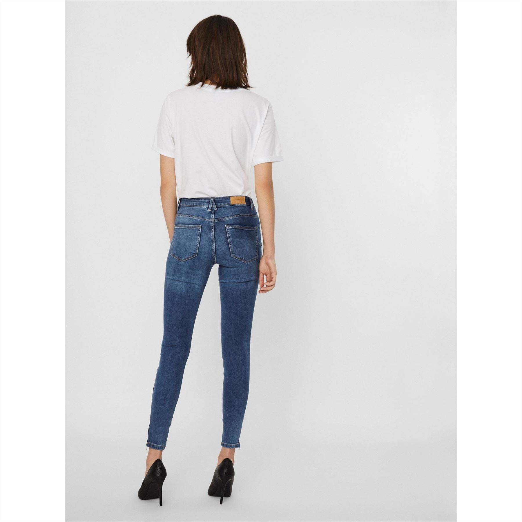 Vero Moda Tilde Midrise Slim Ankle Zipped Skinny Jeans