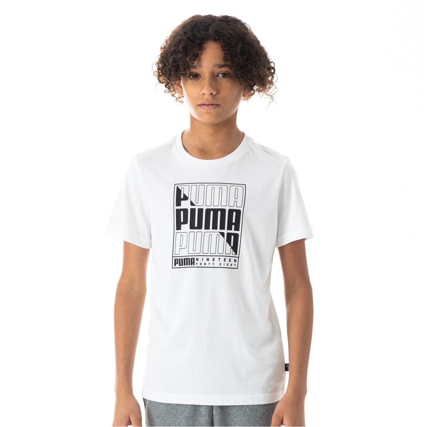 Puma Camo Logo Text Graphic Regular Fit T-Shirt