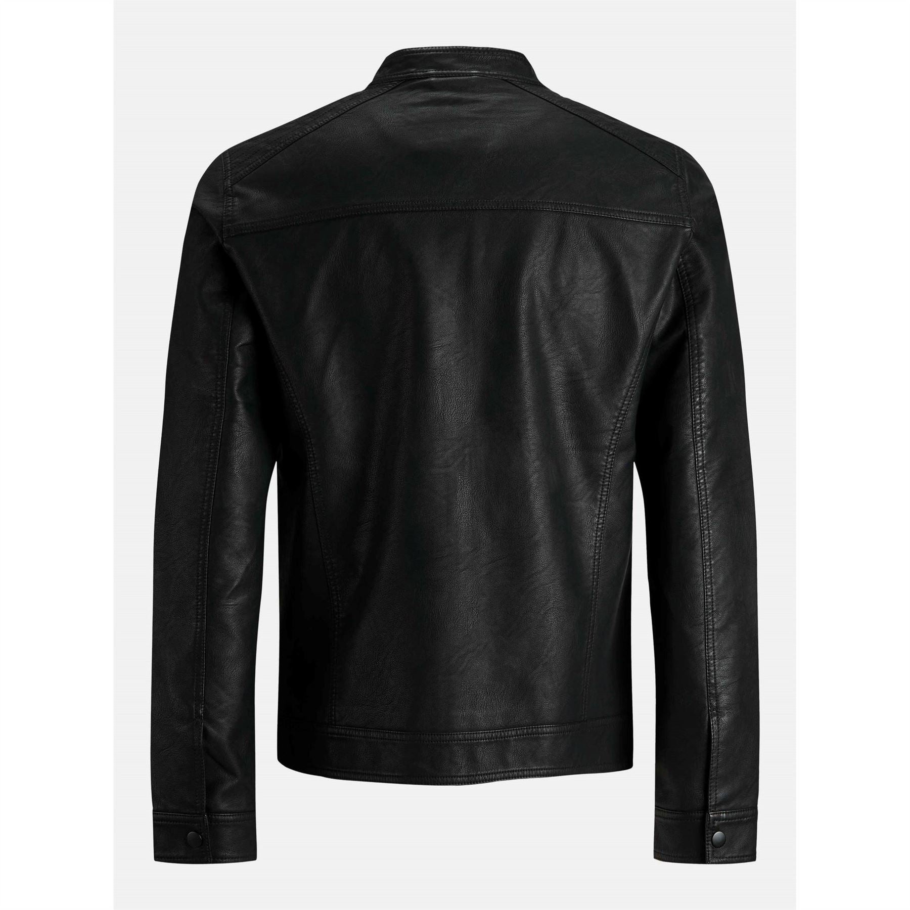 Jack and Jones Warner Solid Patterned Snap Button Zipped Pocket Jacket