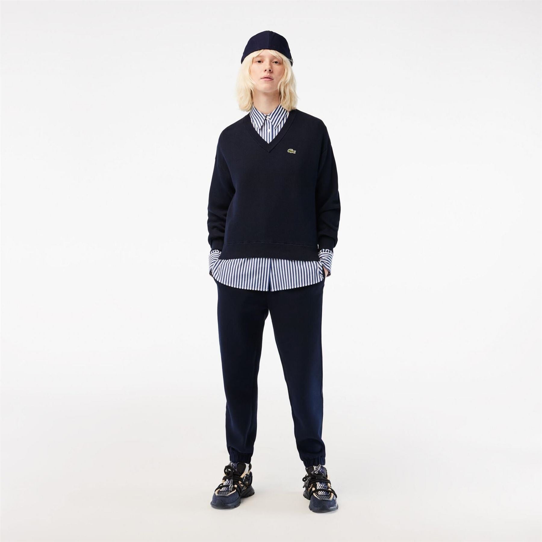 Lacoste V-Neck Regular Fit Long Sleeve Sweater