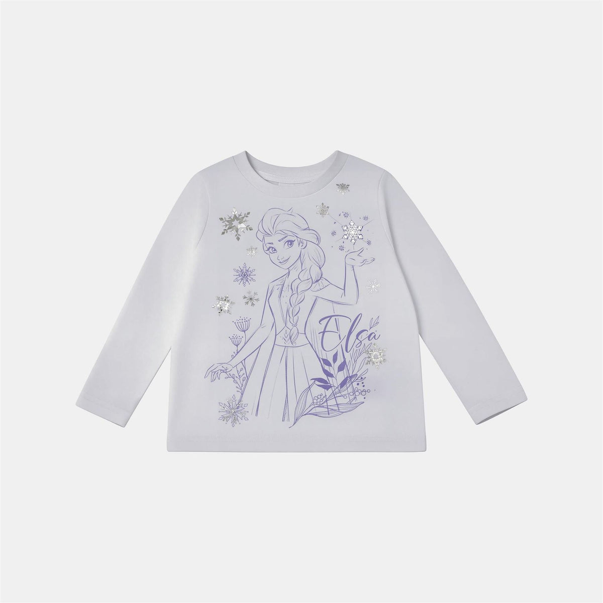 Character Disney Frozen Elsa Print Long Sleeve Top And Trouser Set