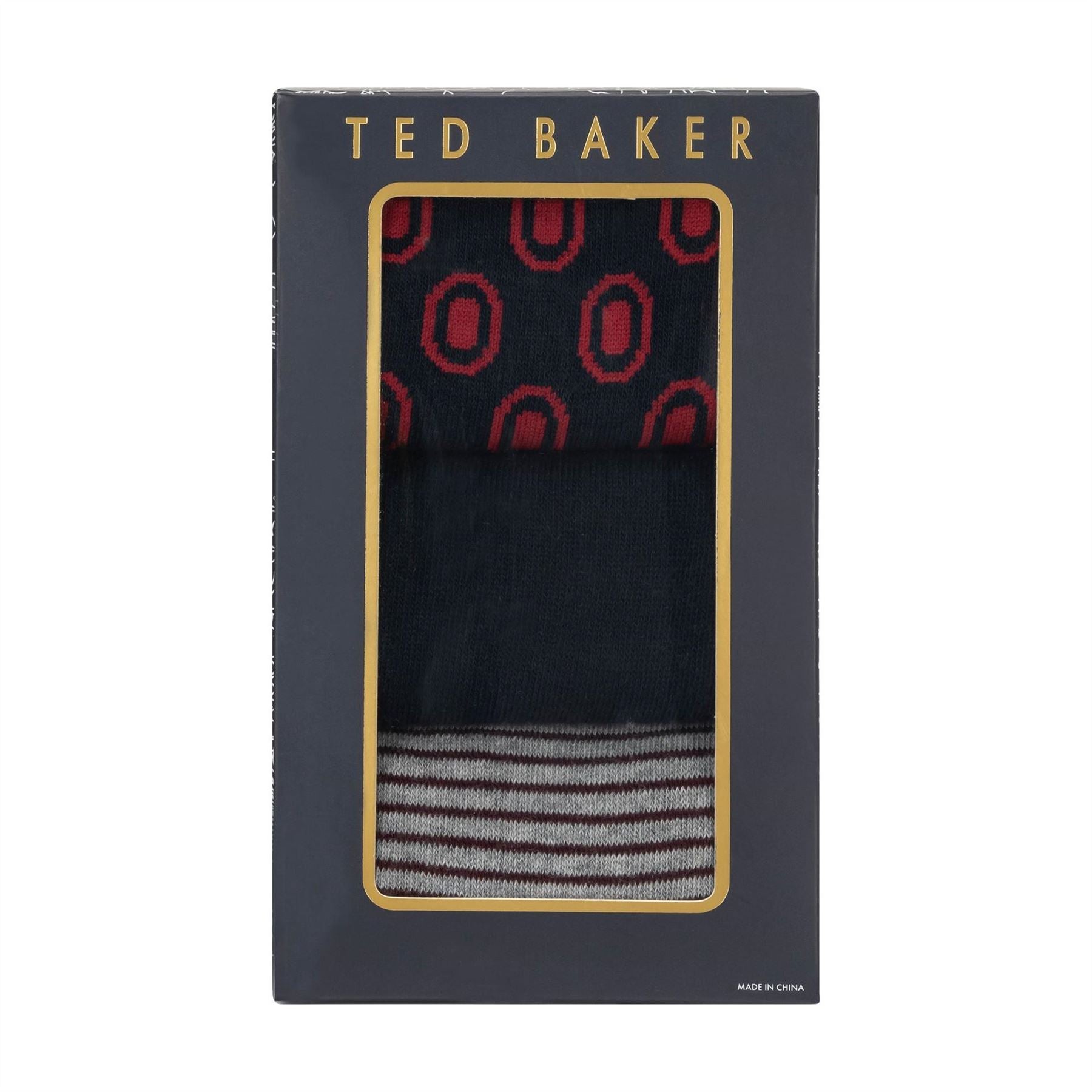 Ted Baker 3 Pack Formal Crew Long Socks
