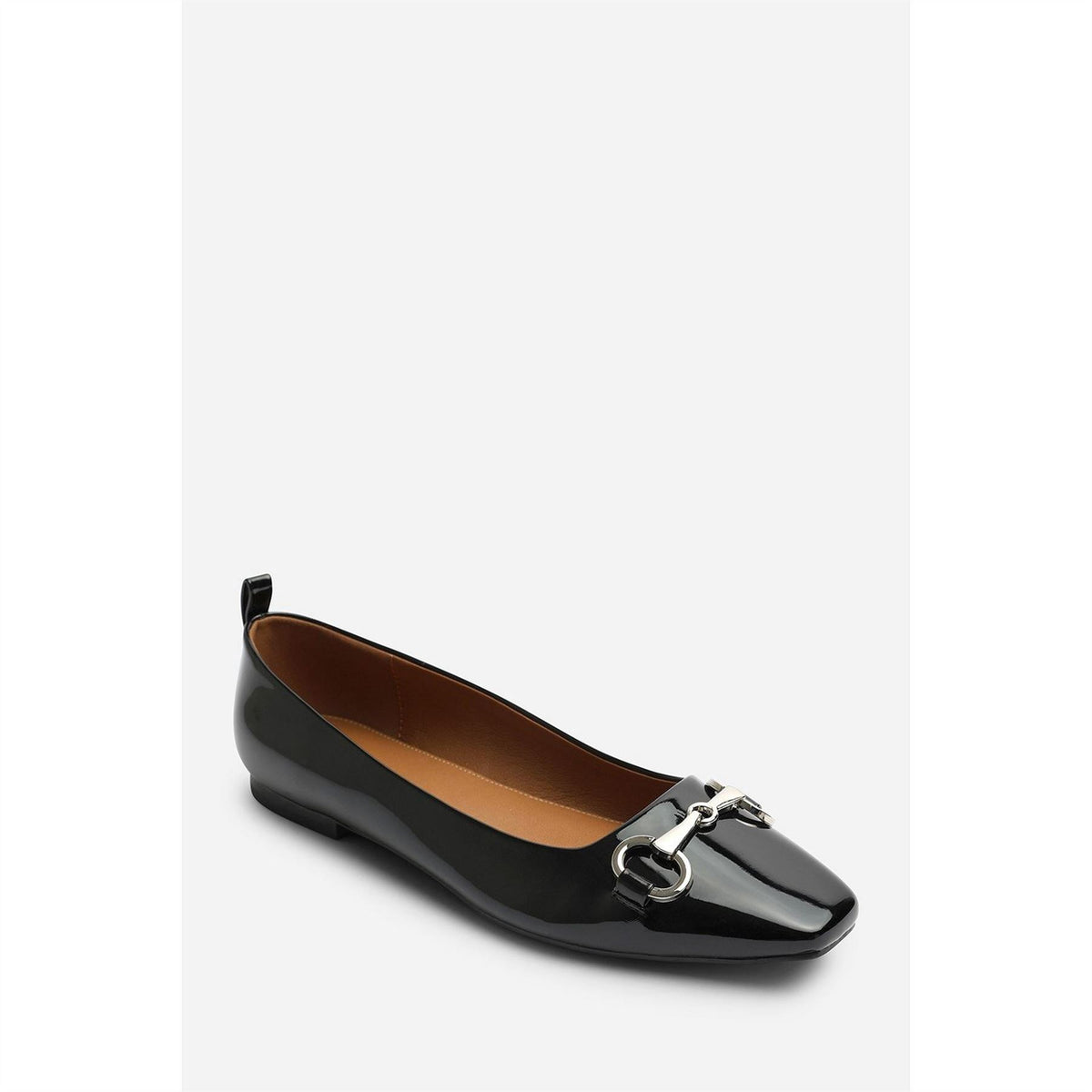 Wheres That From Snaffle Trim Detail Square Toe Ballet Flats