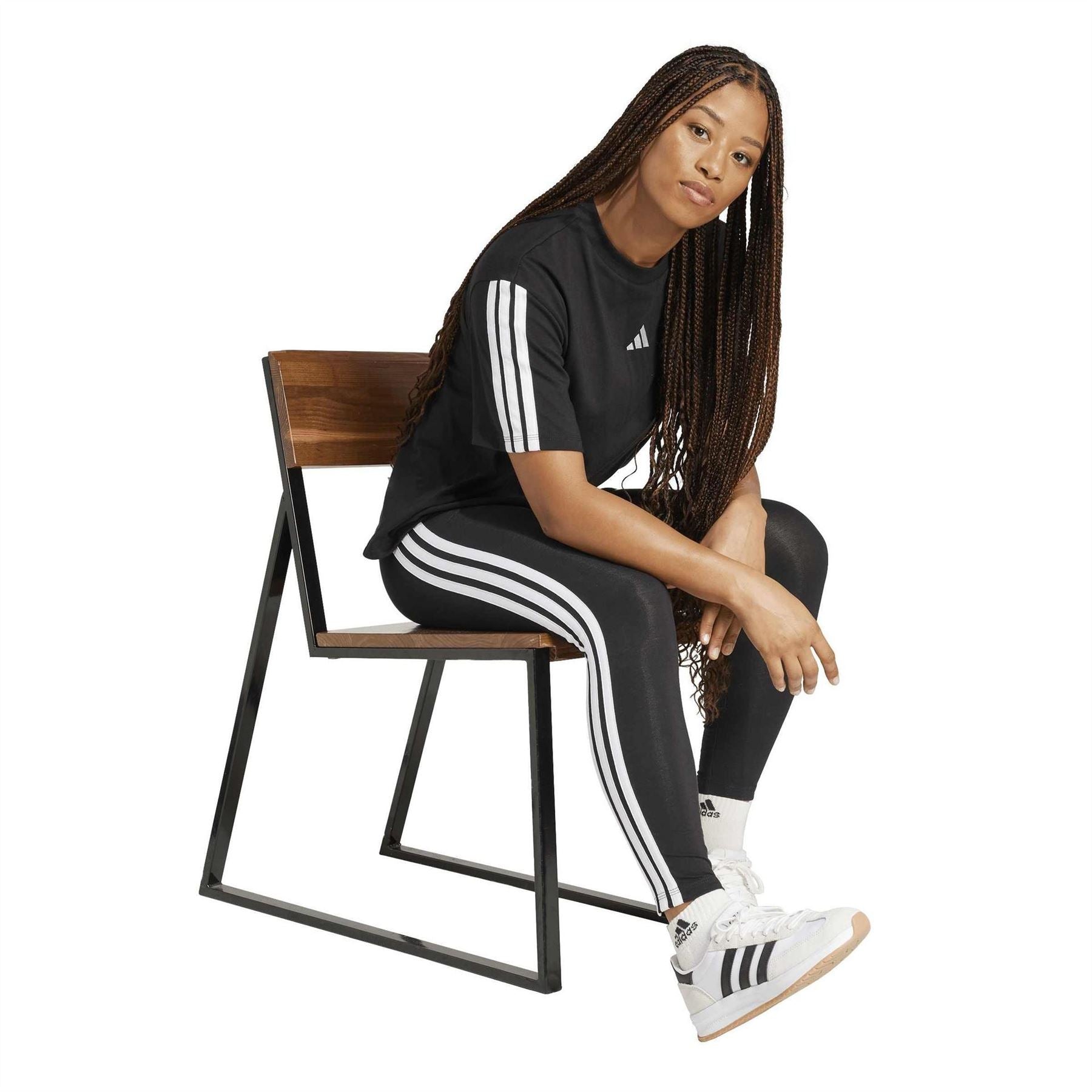 adidas Womens Essentials 3 Stripe Leggings