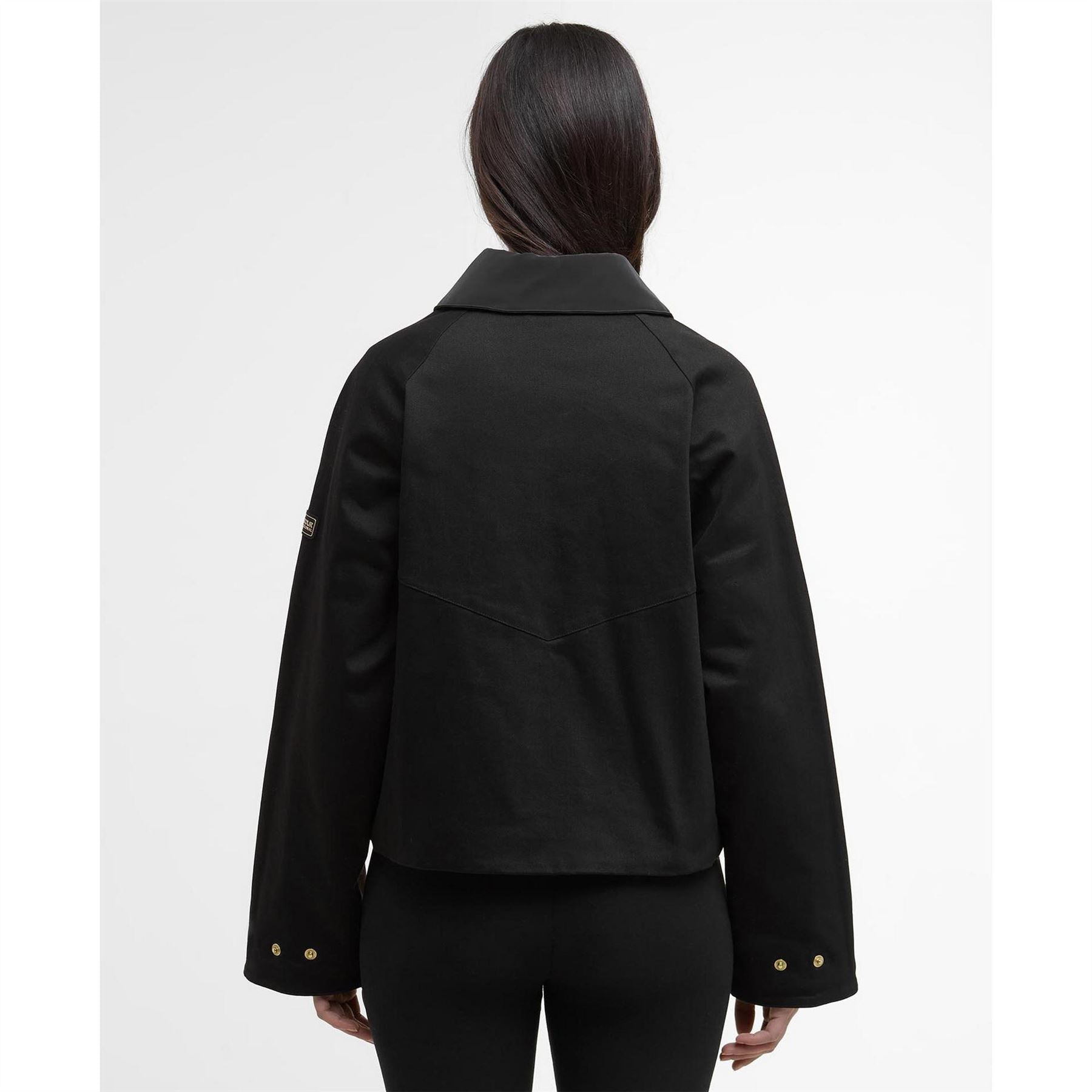 Barbour International Warlock Heavy Cotton Faux Velvet Collar Boxy Coach Jacket