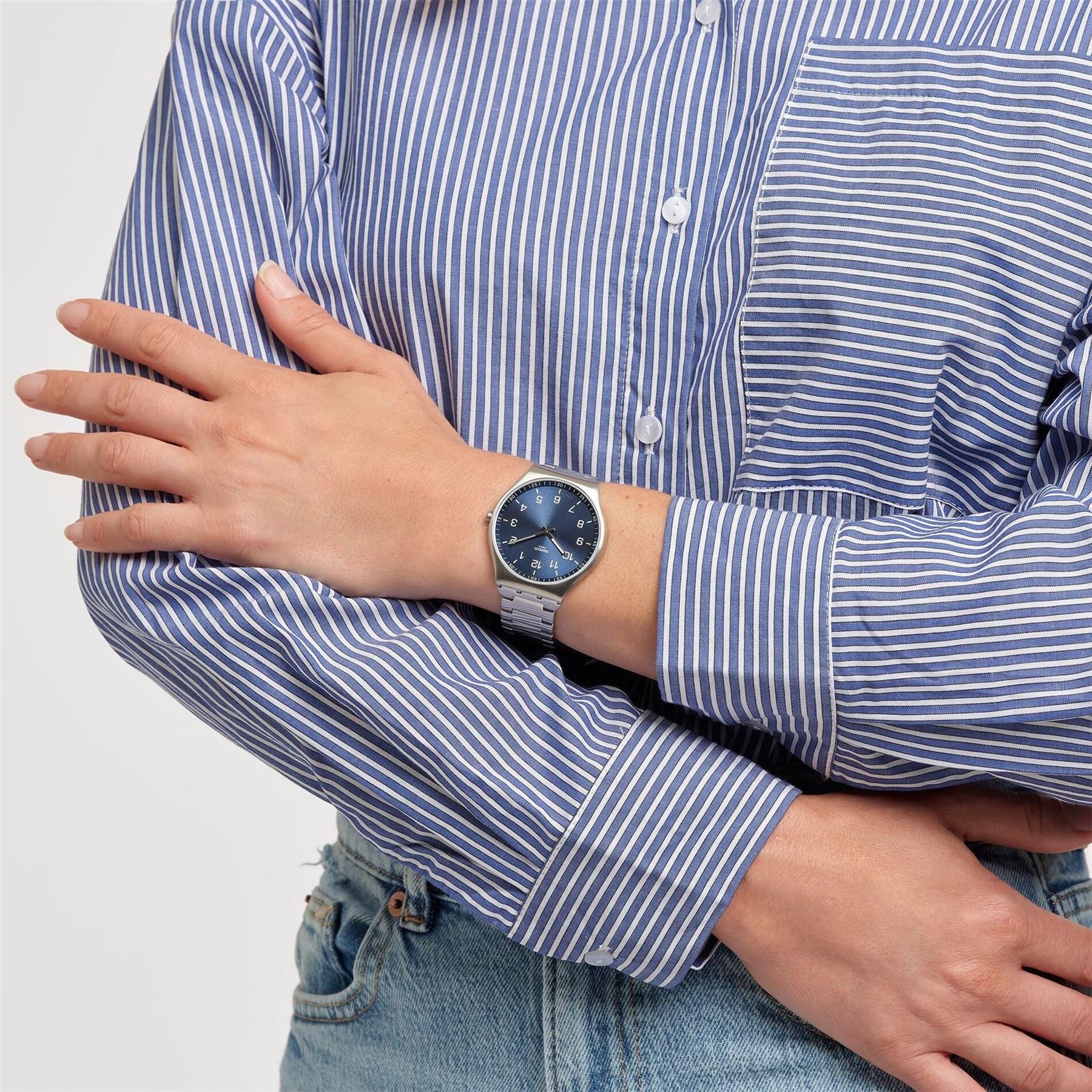 Swatch Skin Irony 42 62 Steel Bracelet Analogue Dress Watch