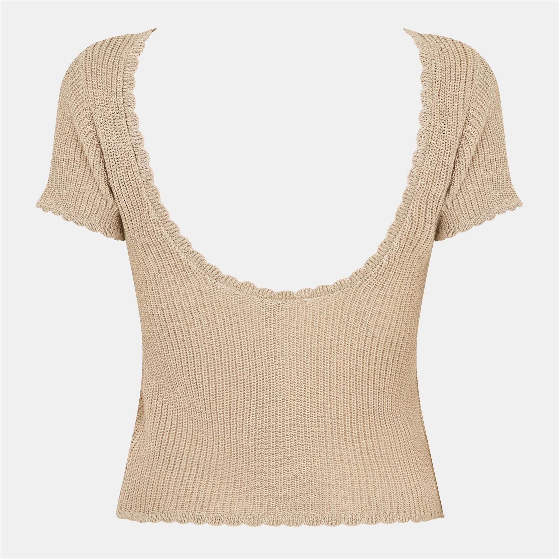 Jack Wills Crochet Open Back T-Shirt