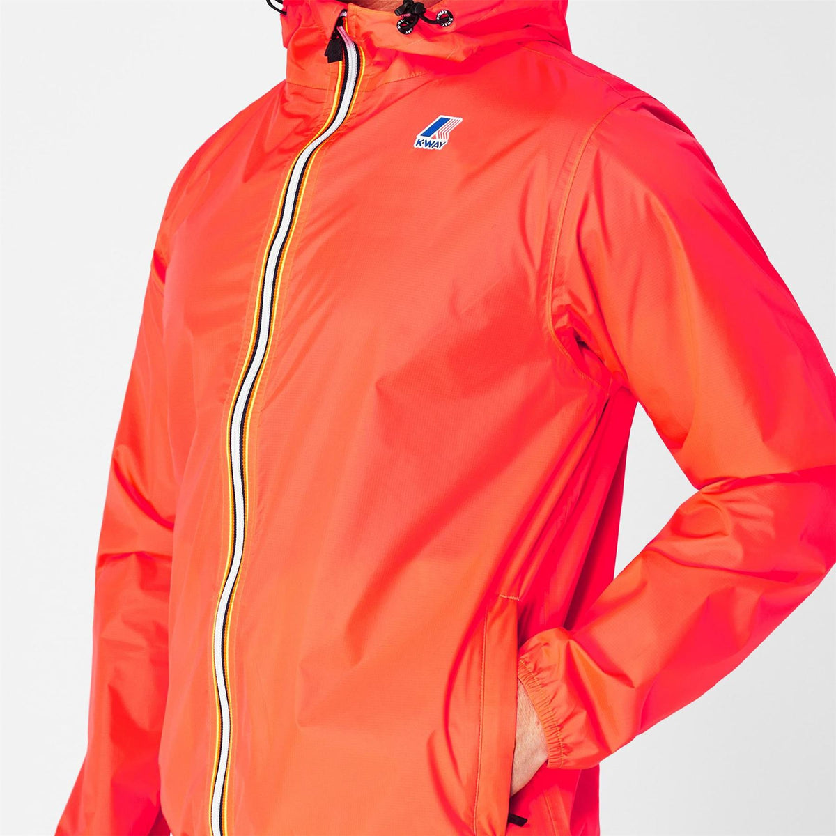 K Way Le Vrai 3.0 Water Resistant Long Sleeve Rain Anorak