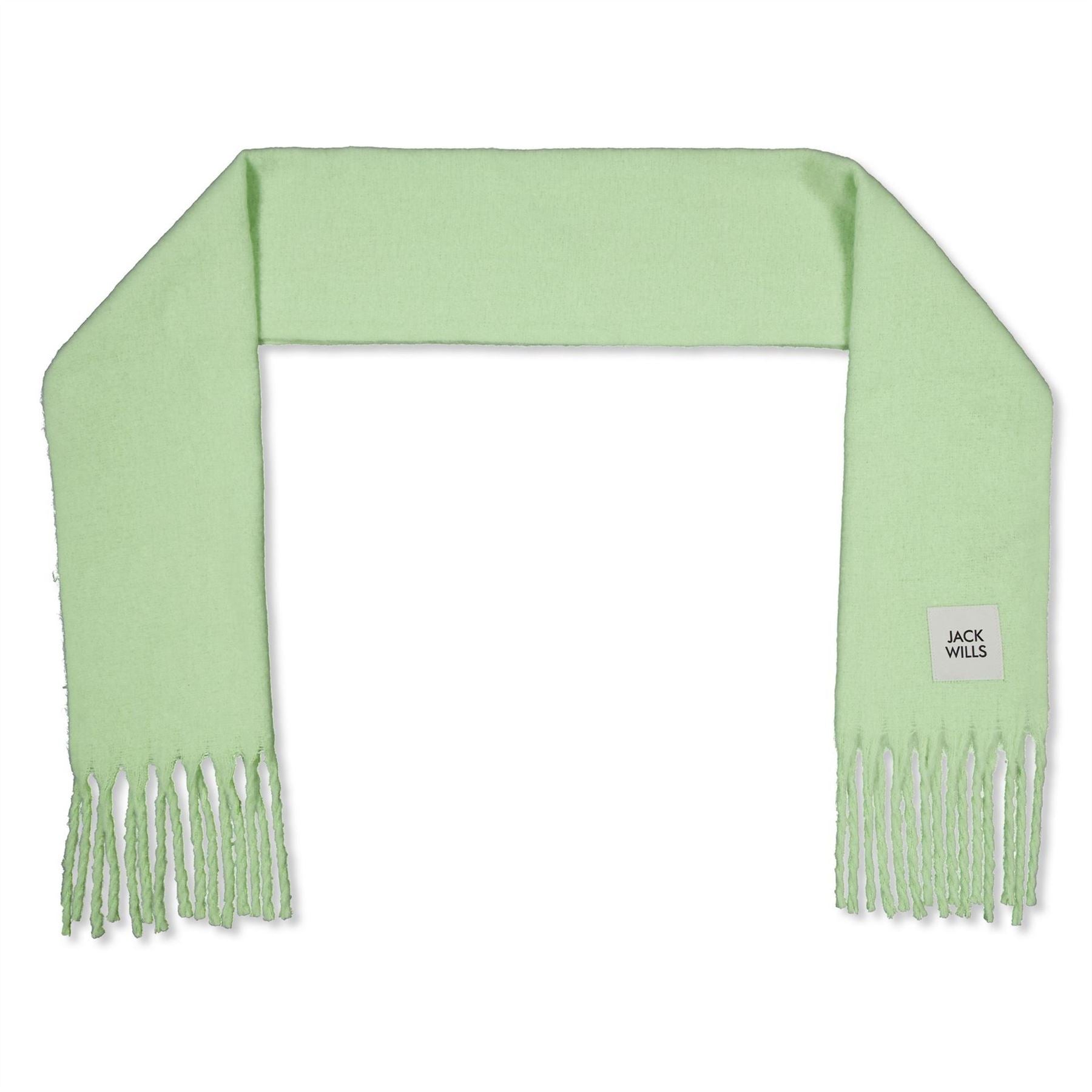 Jack Wills Solid Oblong Scarf with Fringe
