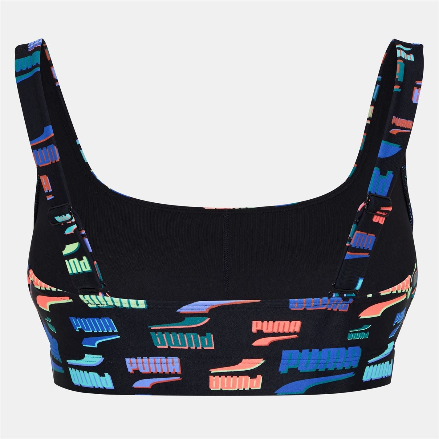 Puma Womens Printed Scoop Neck Bikini Top