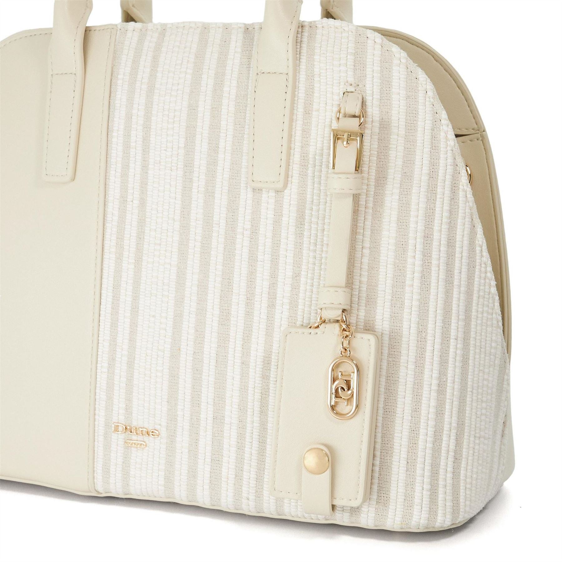 Dune London Dandelions Rectangle Shape Gold Tone Tote with Charm