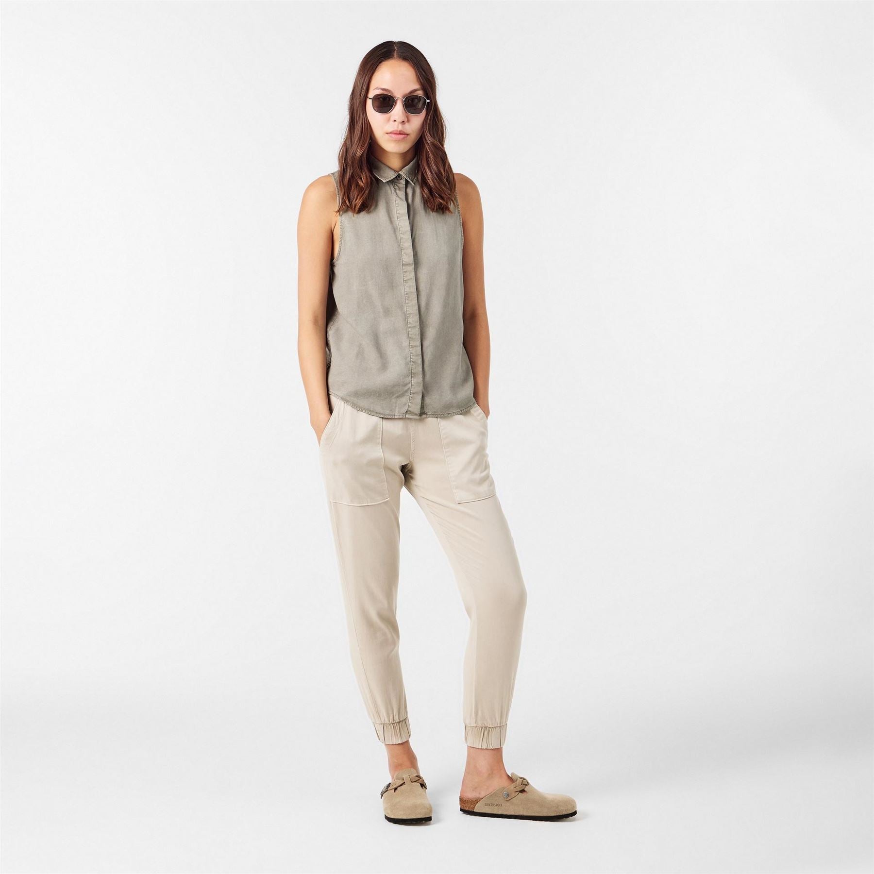 Bella Dahl Pocket Solid Patterned Slim Joggers