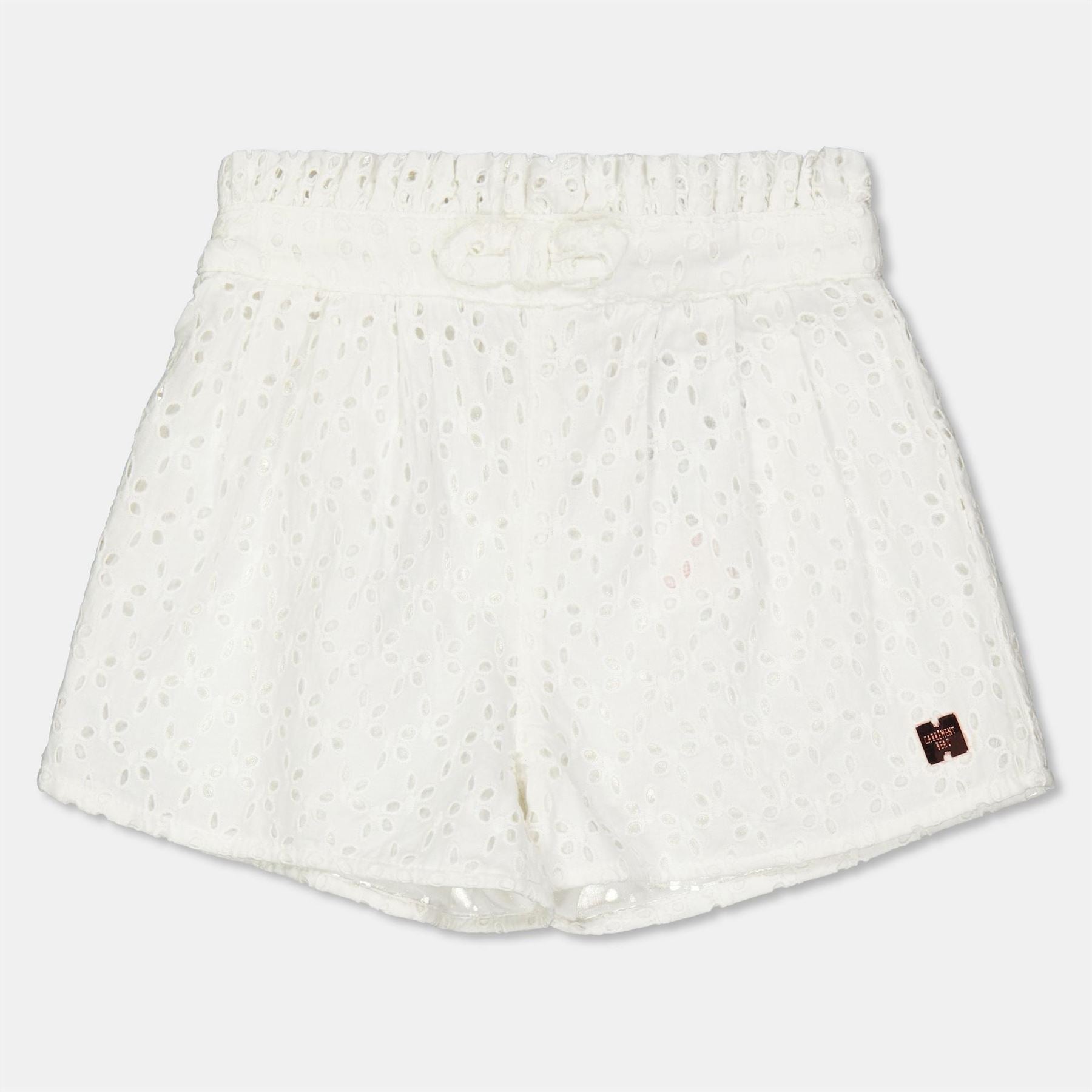 Carrement Beau Ruffle Hem Bermuda Shorts with Tie Waist