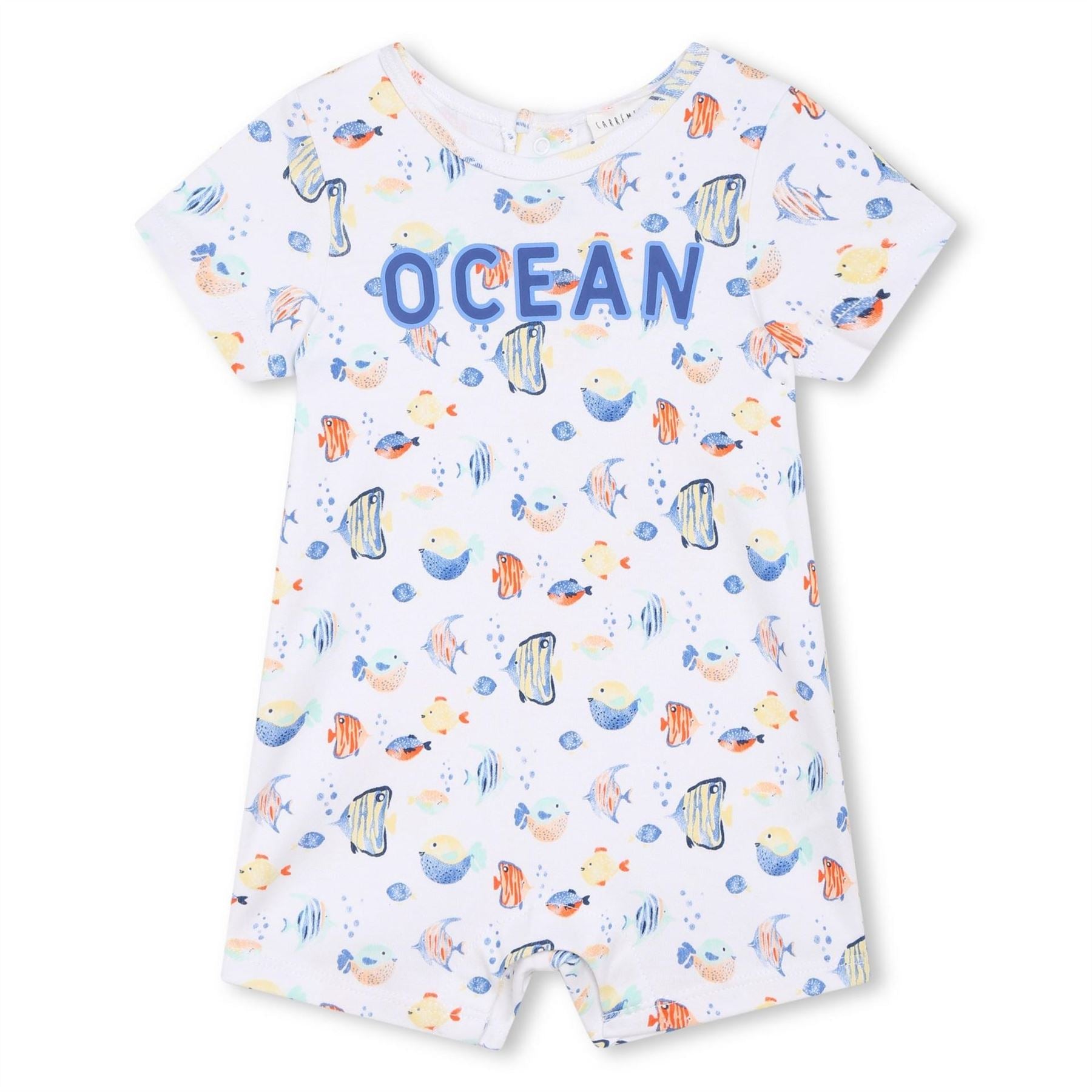 Carrement Beau Crew Neck Short Sleeve Animal Patterned Playsuit
