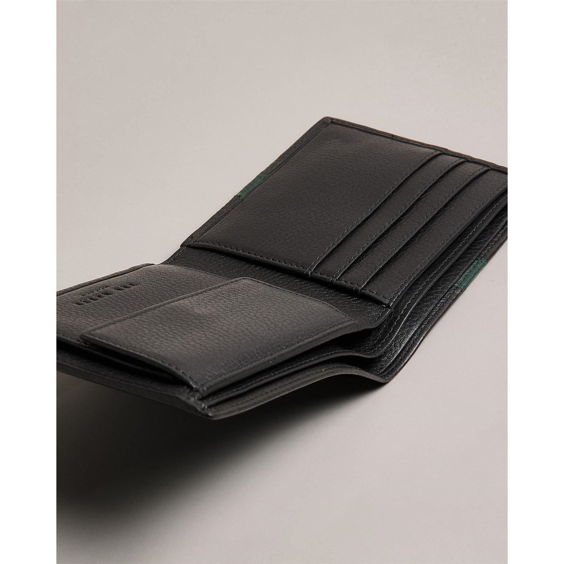 Ted Baker Stripe Patterned Embossed Logo Billfold Wallet