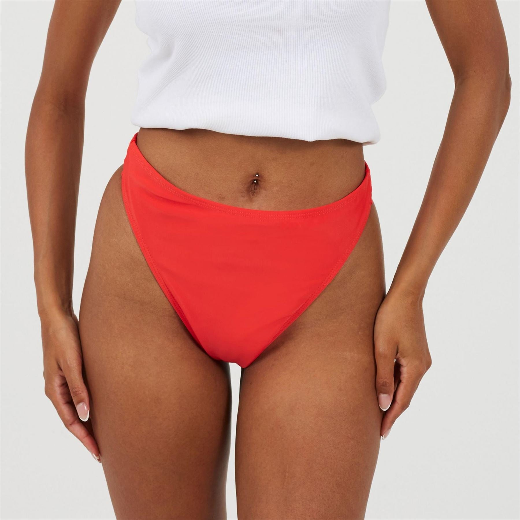 Brave Soul Solid Patterned Regular Fit Bikini Bottoms Set