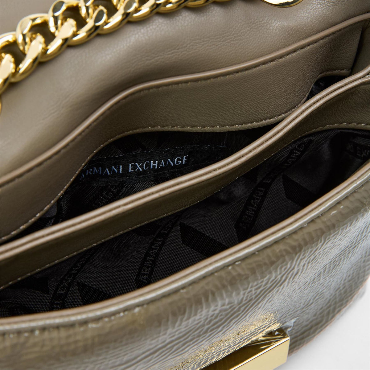 Armani Exchange Exchange Textured Grab Bag with Metal Branding