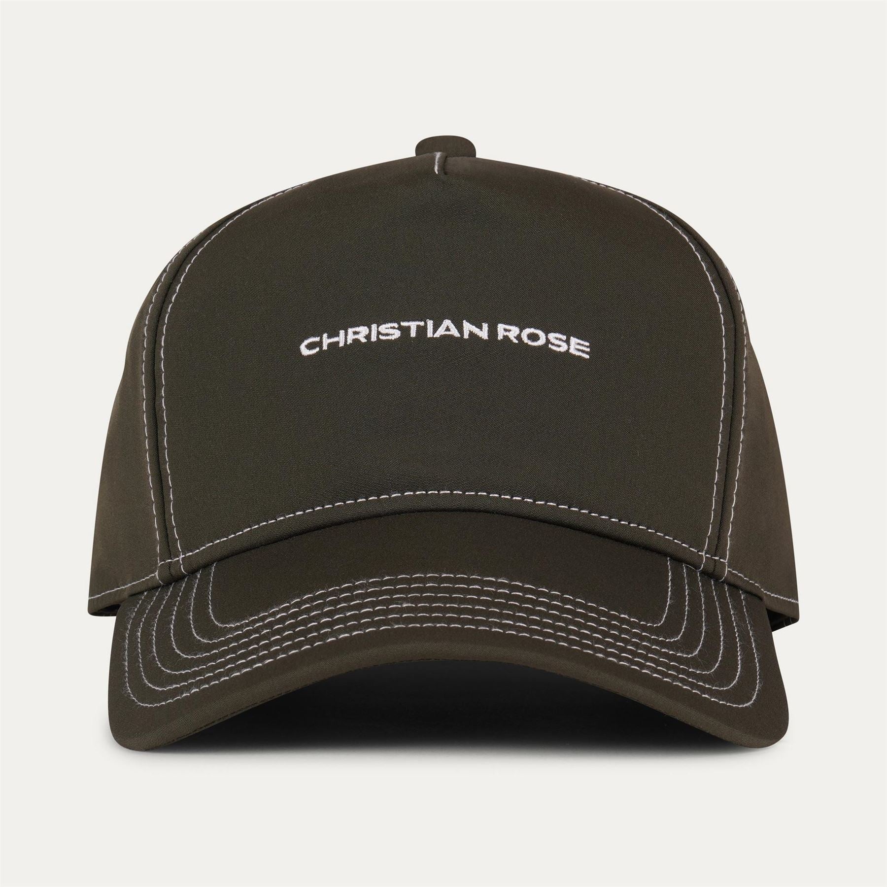Christian Rose Nylon Unstructured Trucker Cap