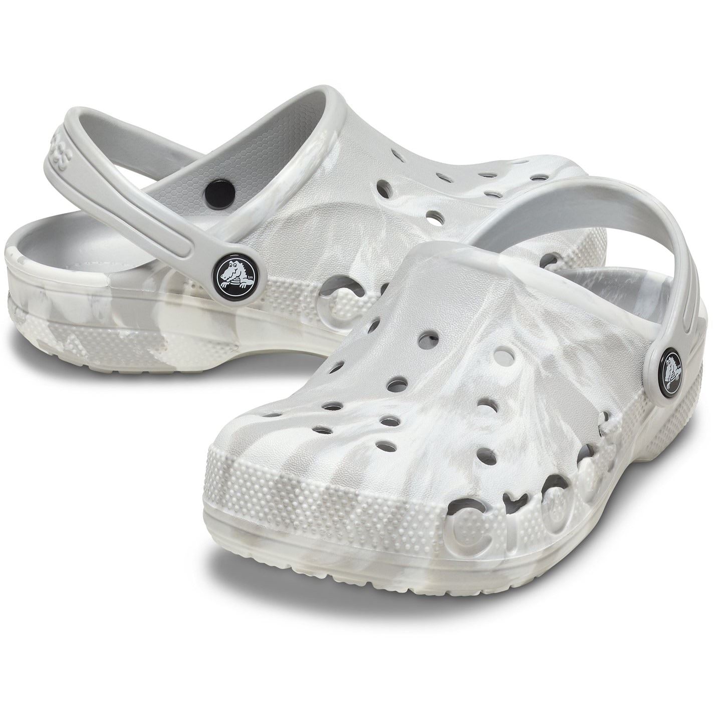 Crocs Baya Marble Patterned Flatform Clogs