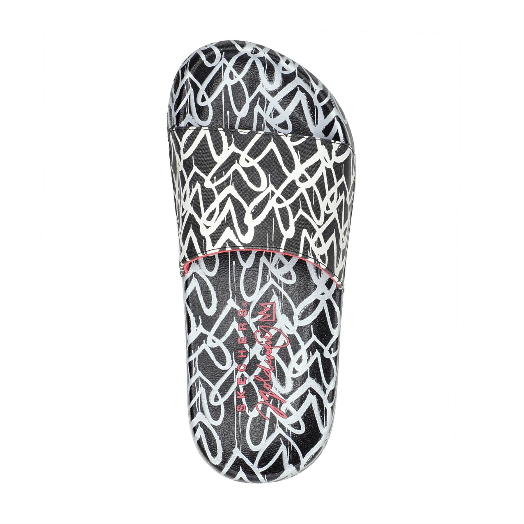 Skechers James Goldcrown Heart Print Slides Girls