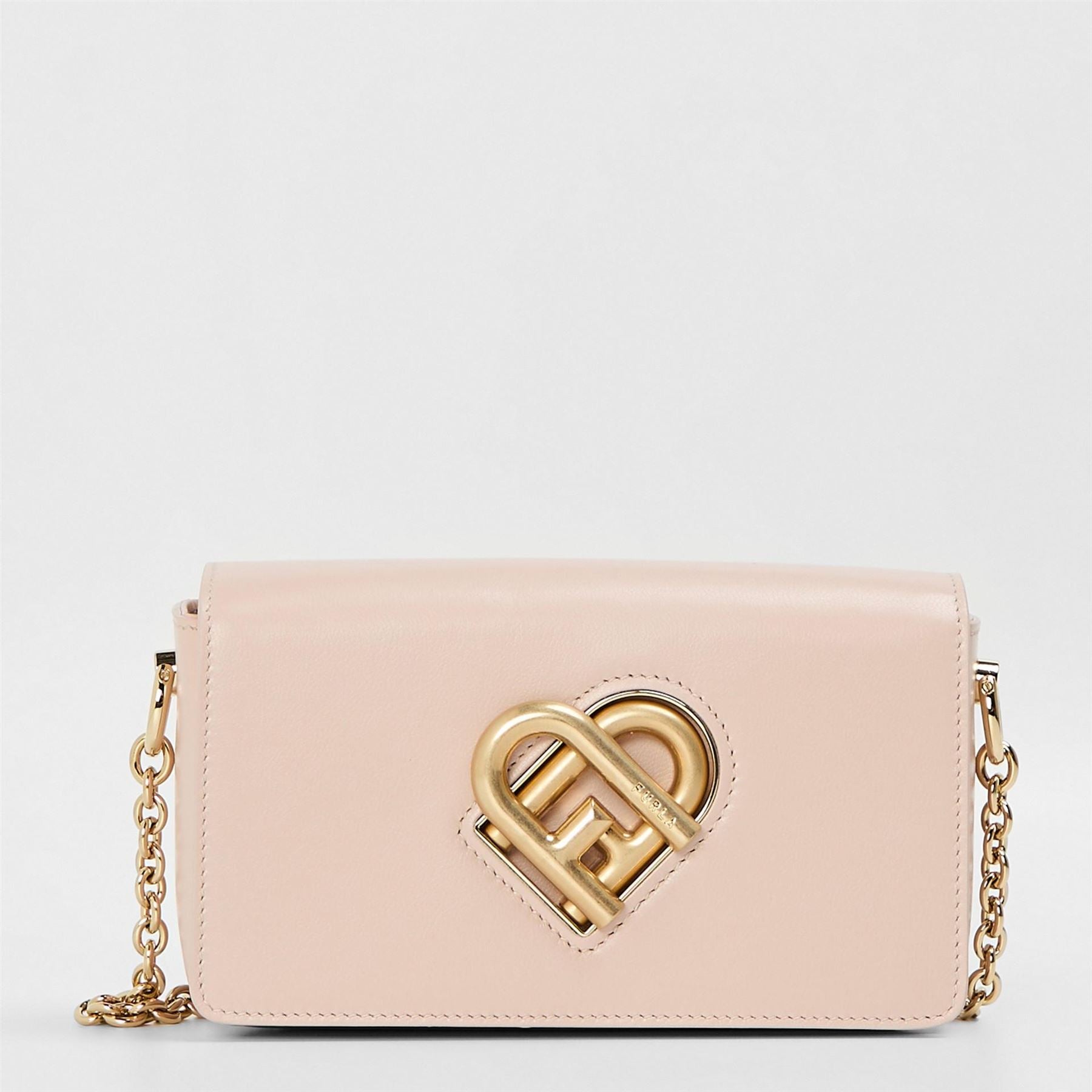 Furla My Joy Heart Print Cross Body with Chain