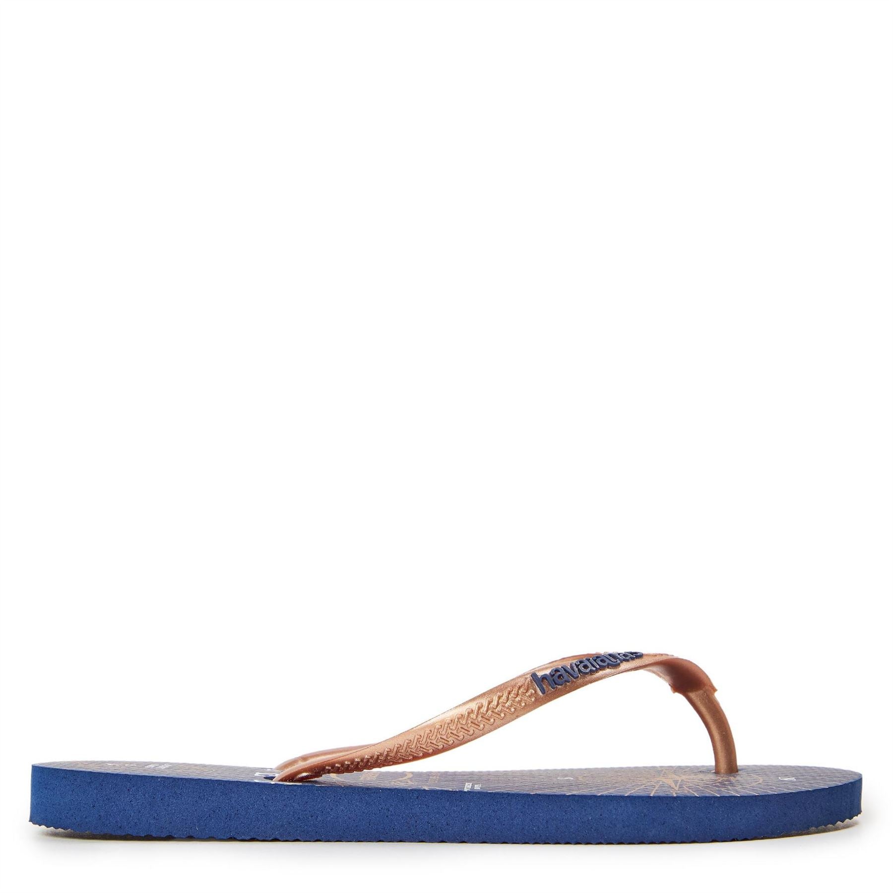 Havaianas Slim Nautical Navy Blue Rose G Flip Flops Unisex Kids