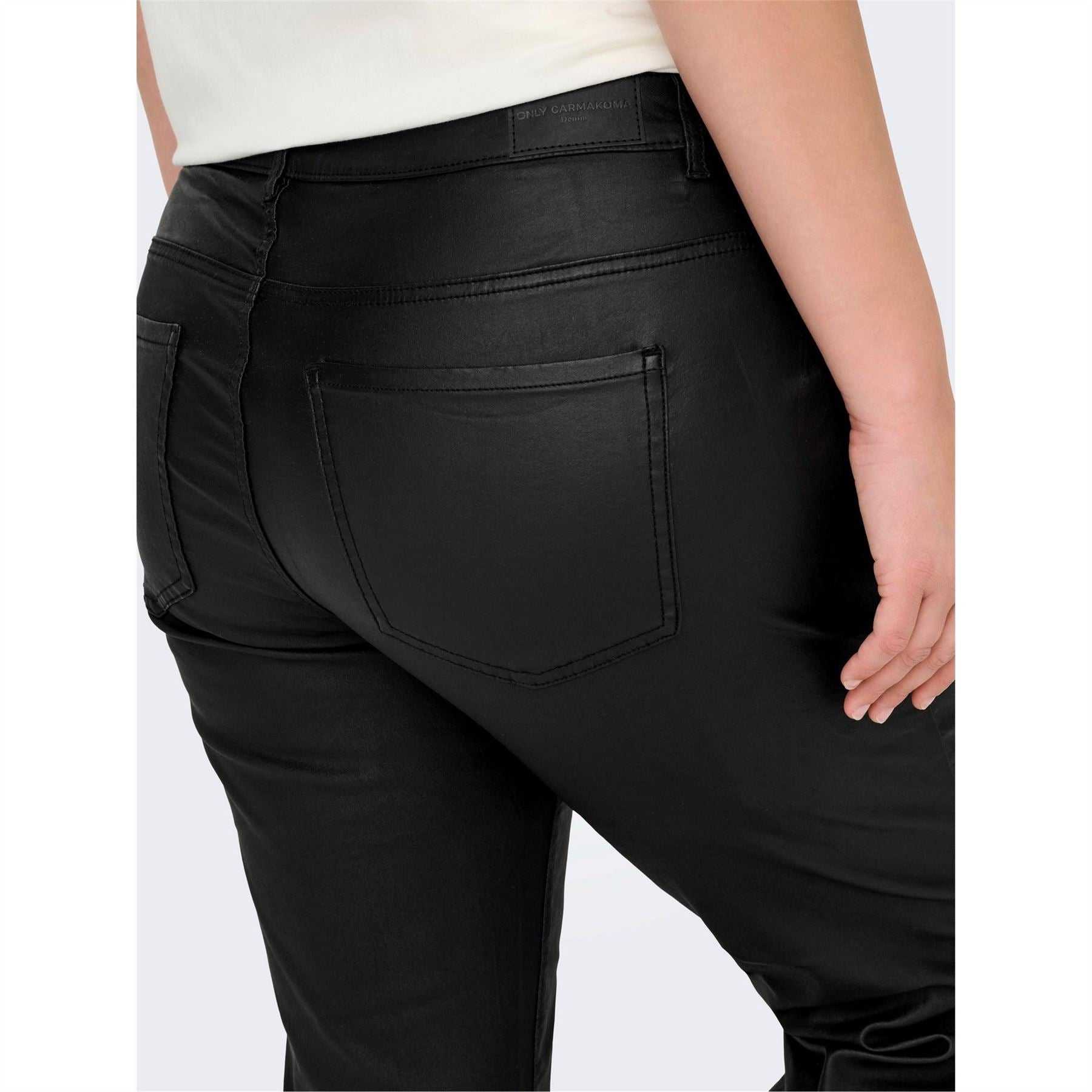 Only Solid Patterned Flared Trousers