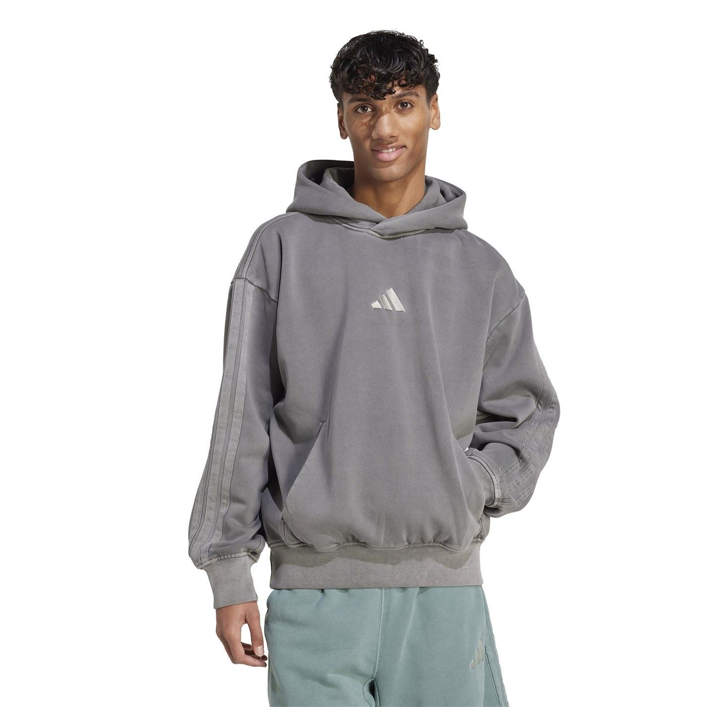 adidas Mens All Szn Fleece Washed Hoodie