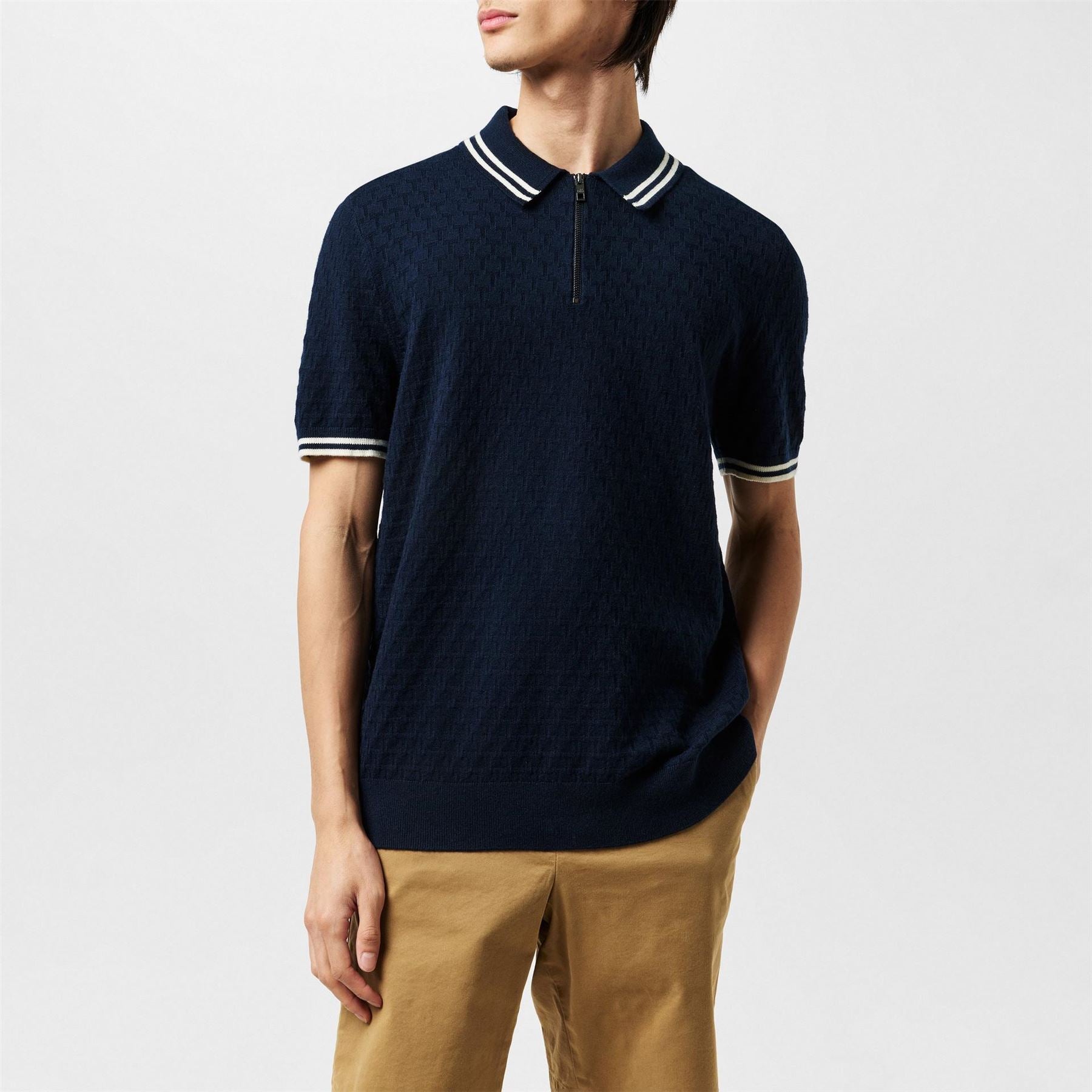 Ted Baker Mahani Zip Regular Fit Polo Shirt