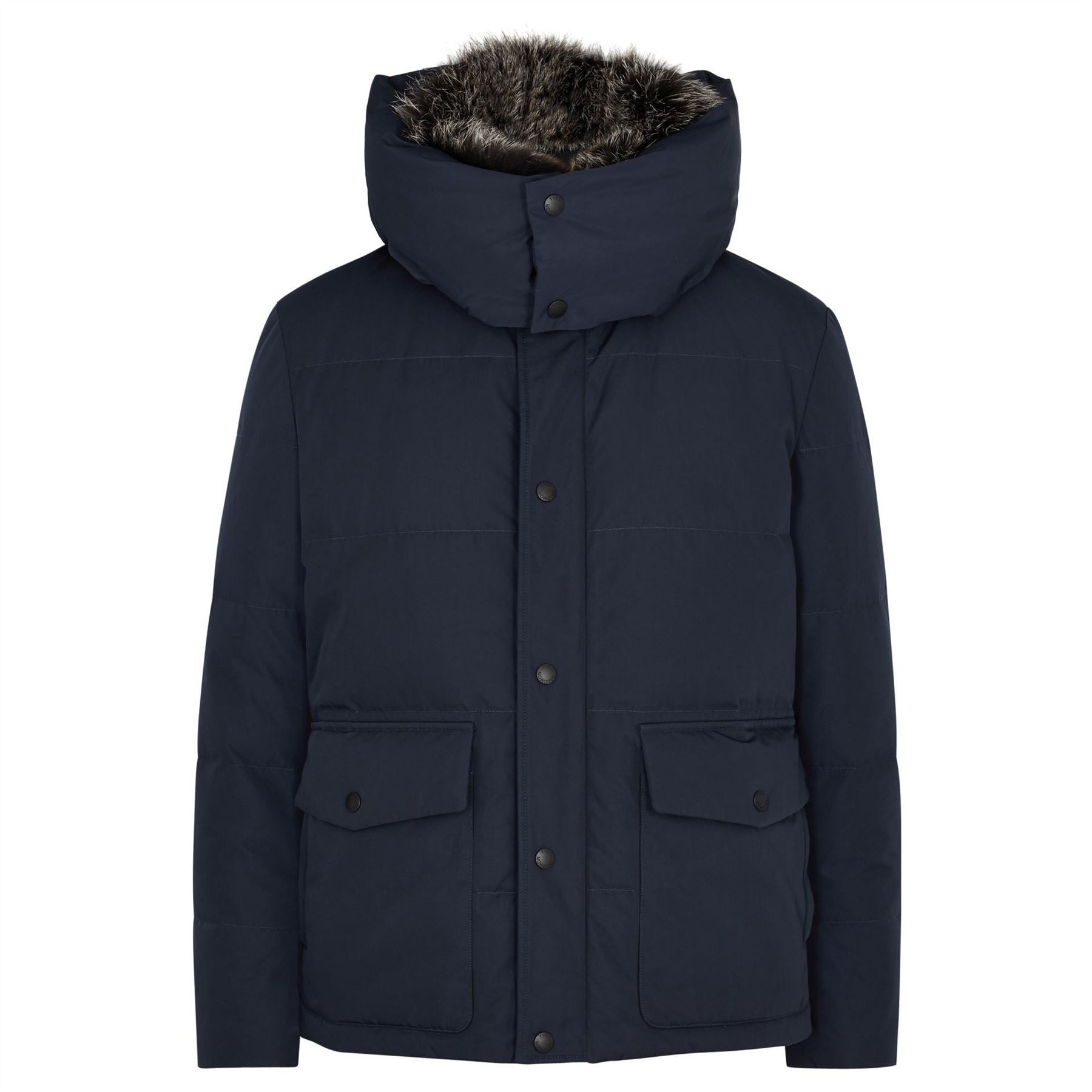 Yves Salomon Down Jacket With Fox Trim L
